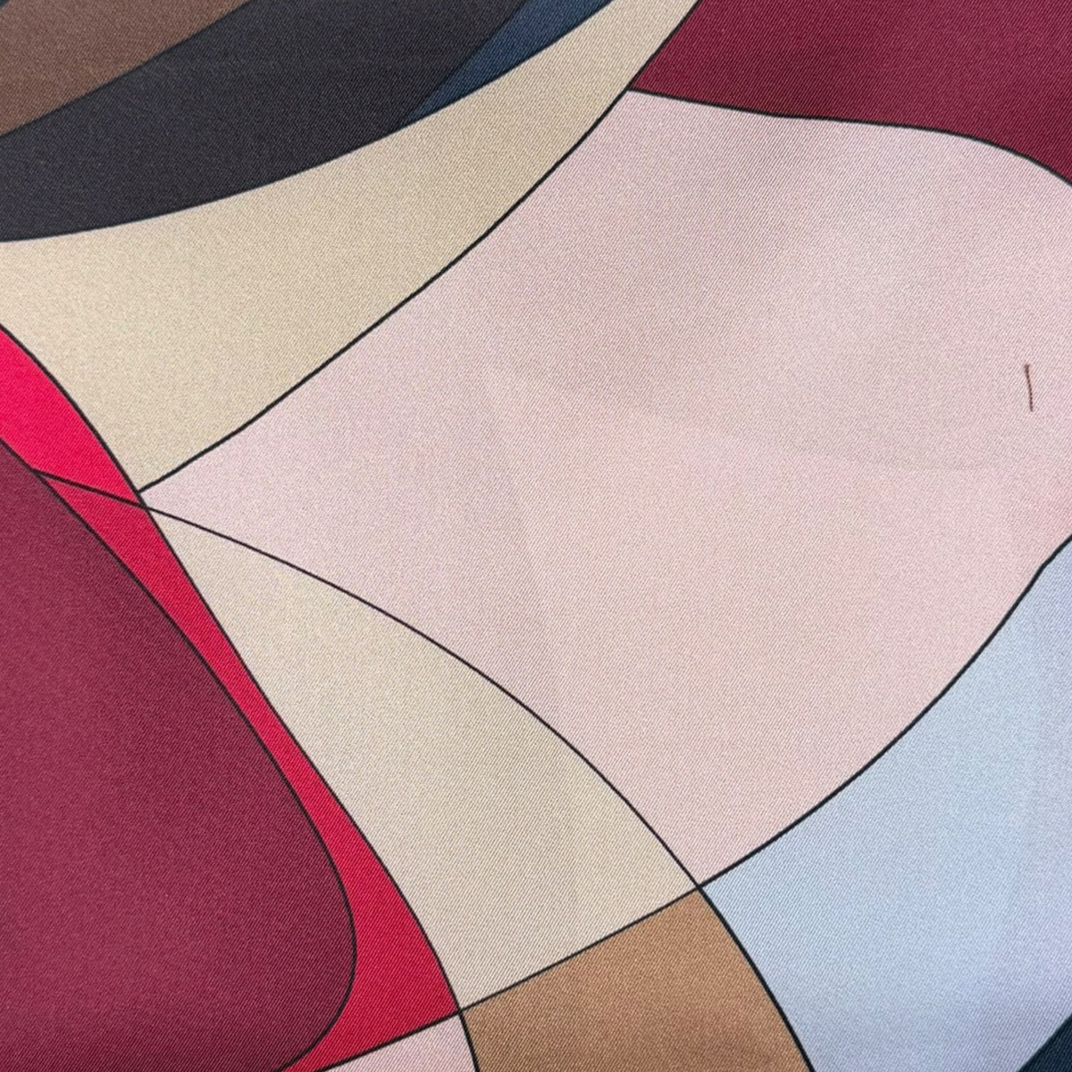 Foulard Laura Biagiotti in seta 90x90 cm, geometrico, variante bordeaux