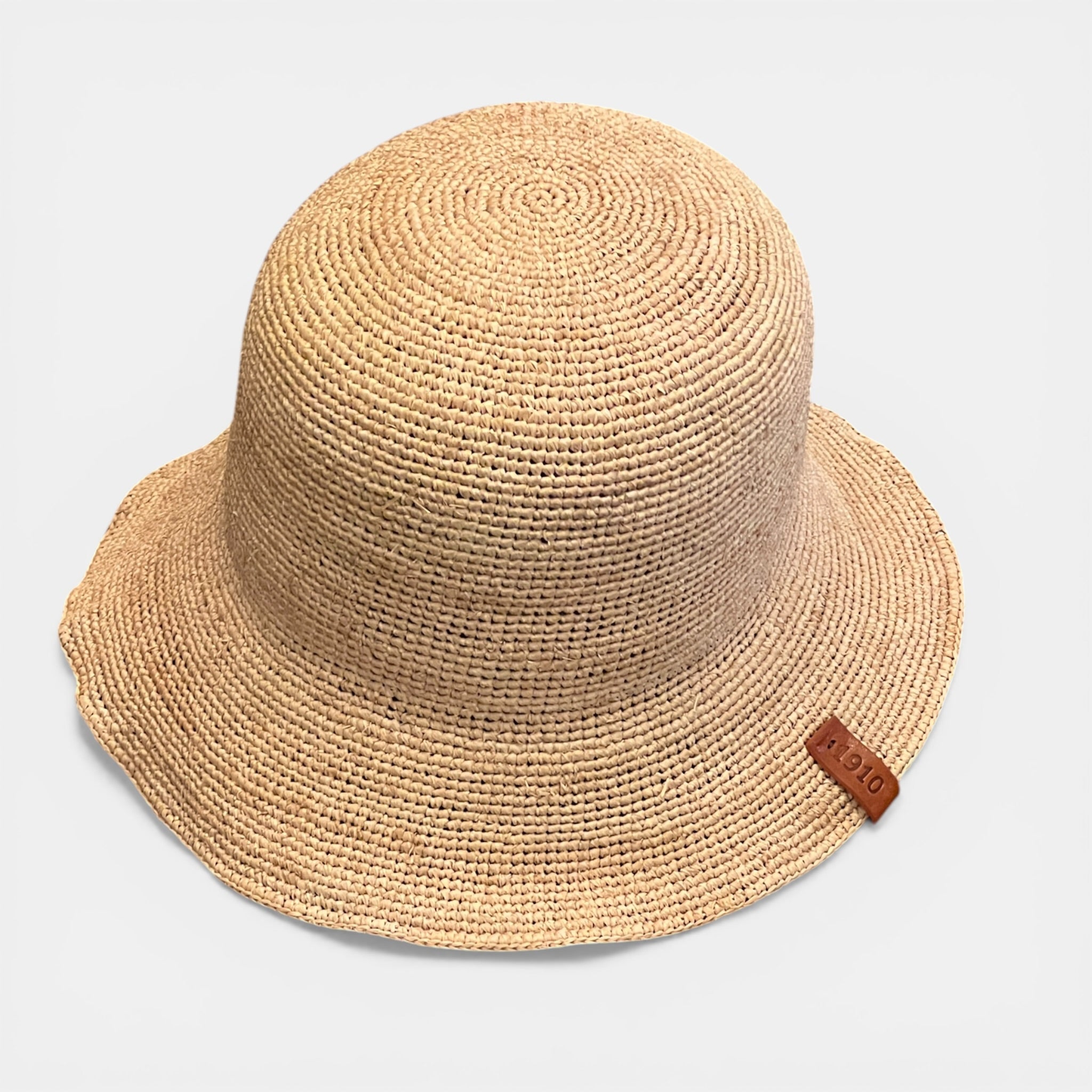 Cappello Cloche Da Donna in Raffia Crochet Pieghevole Con Laccetto - Cappelleria Bacca