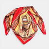 Foulard in Twill di Pura Seta Motivo Paisley Rosso Scuro 90x90 cm - Cappelleria Bacca