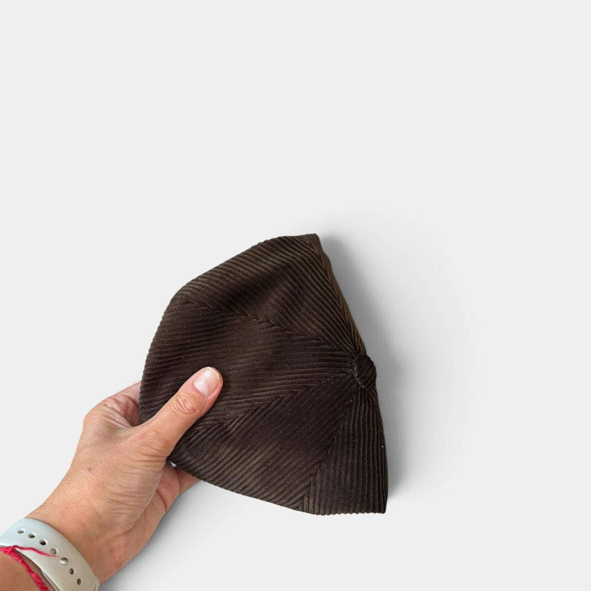 Cappello Unisex Con Visiera Tipo Jackie Stewart In Velluto di Puro Cotone - 8 Spicchi