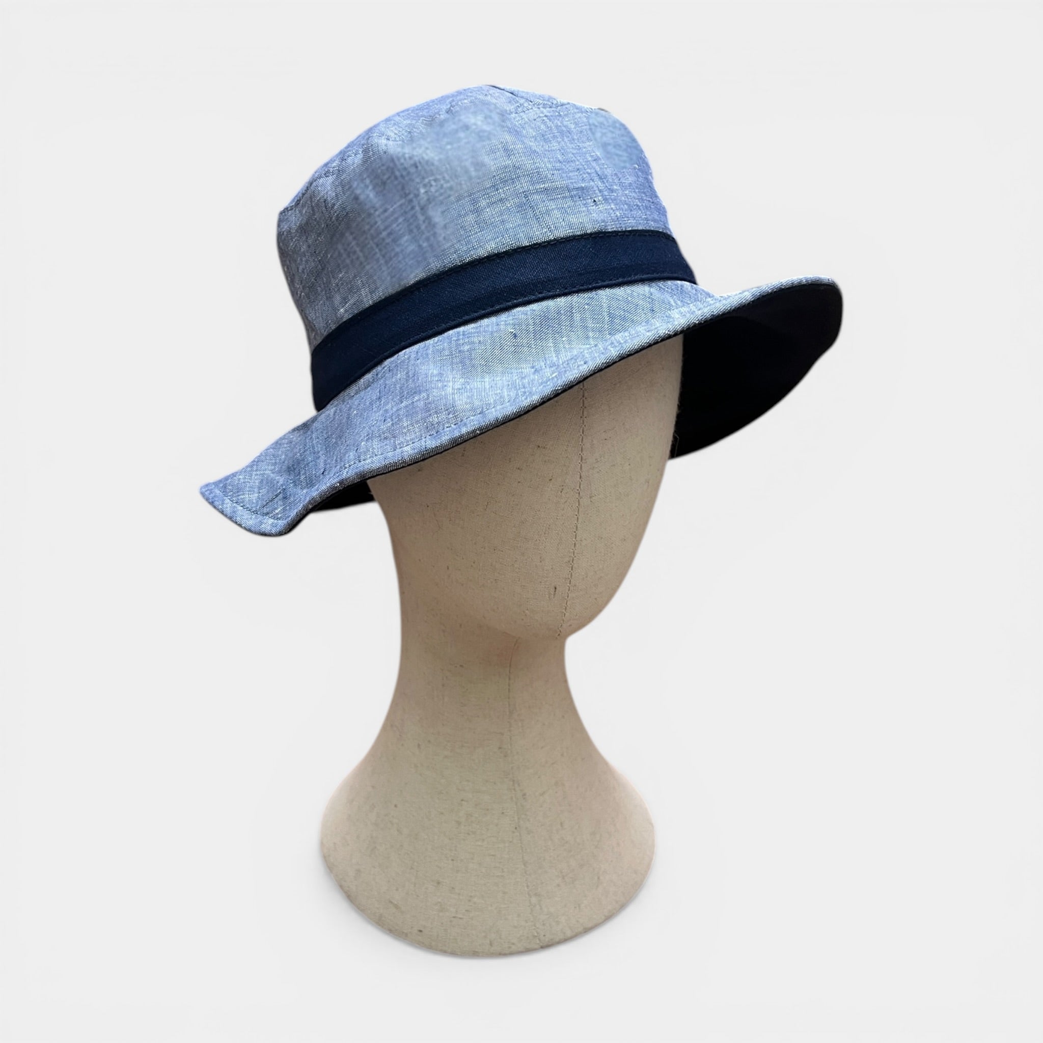 Cappello Donna In Puro Lino Pieghevole E Modellabile