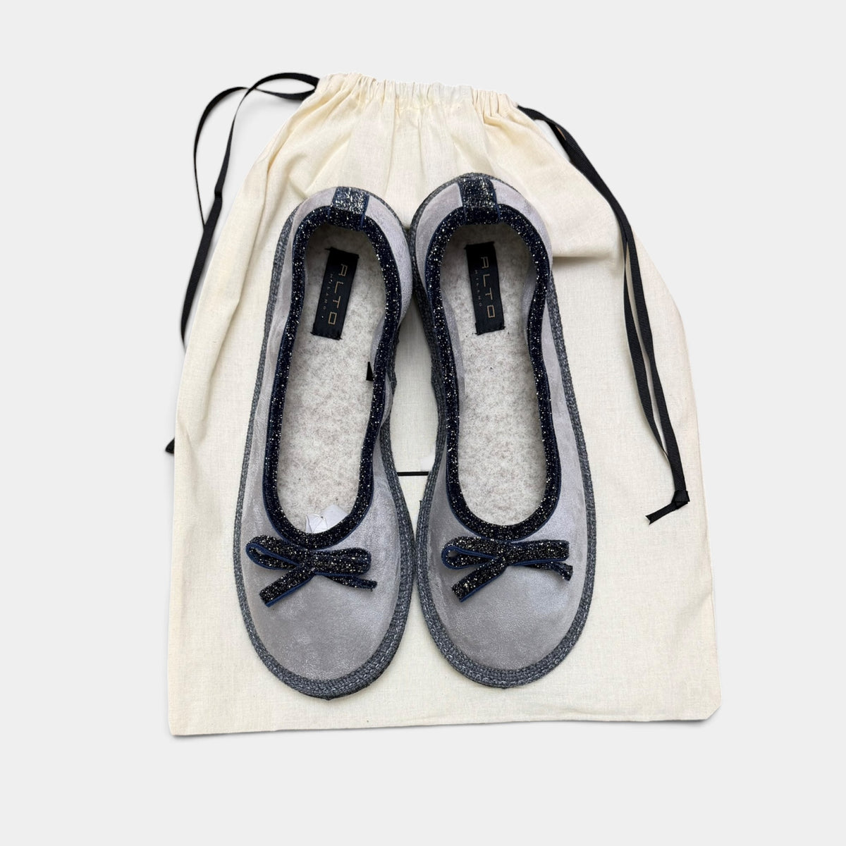 Pantofola Slipper Donna In Lana e Alcantara- Suola in Gomma - Cappelleria Bacca