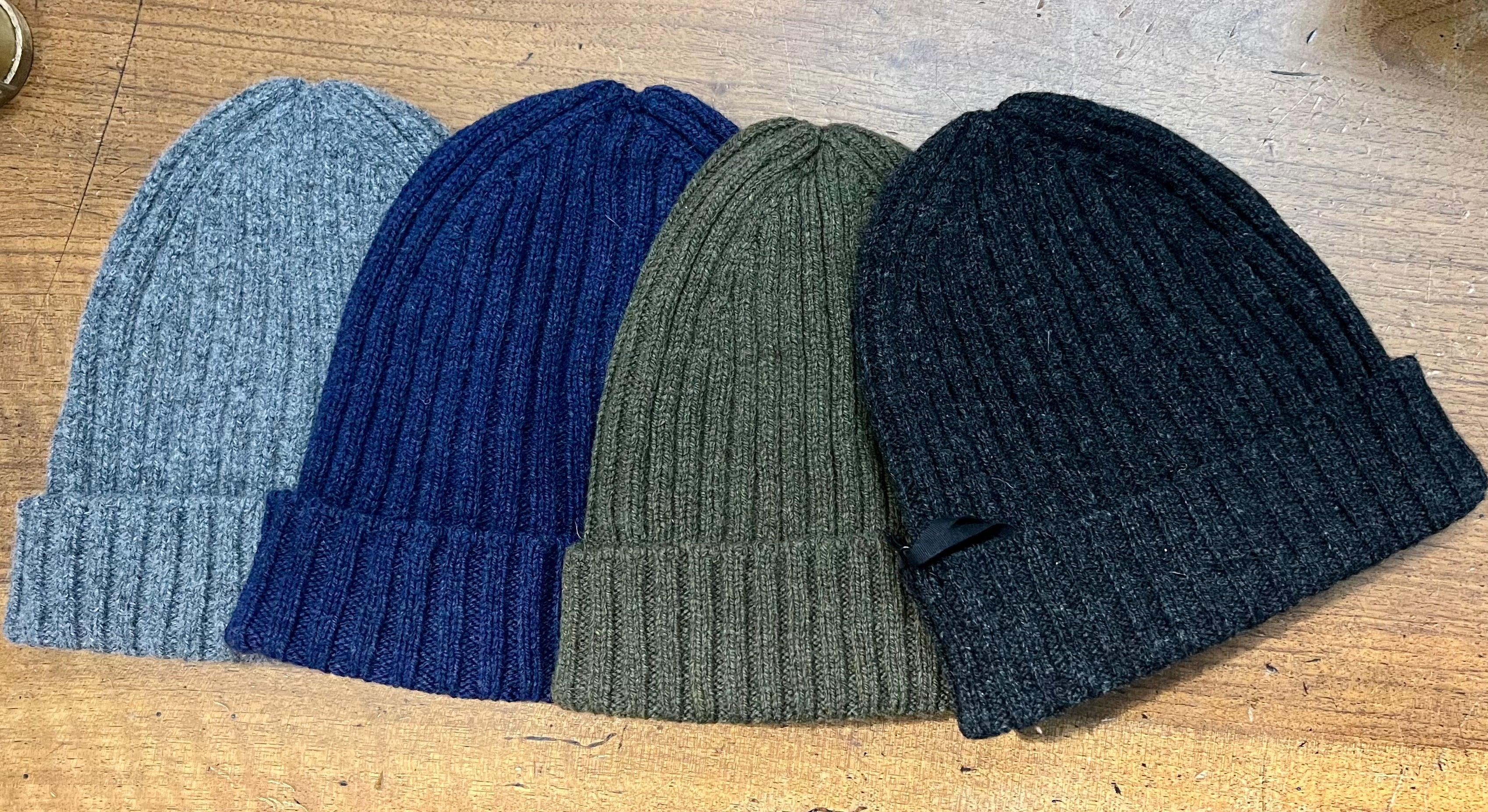 Berretto Beanie In Lana A Coste Fisherman Out Of Ireland Grigio - Cappelleria Bacca