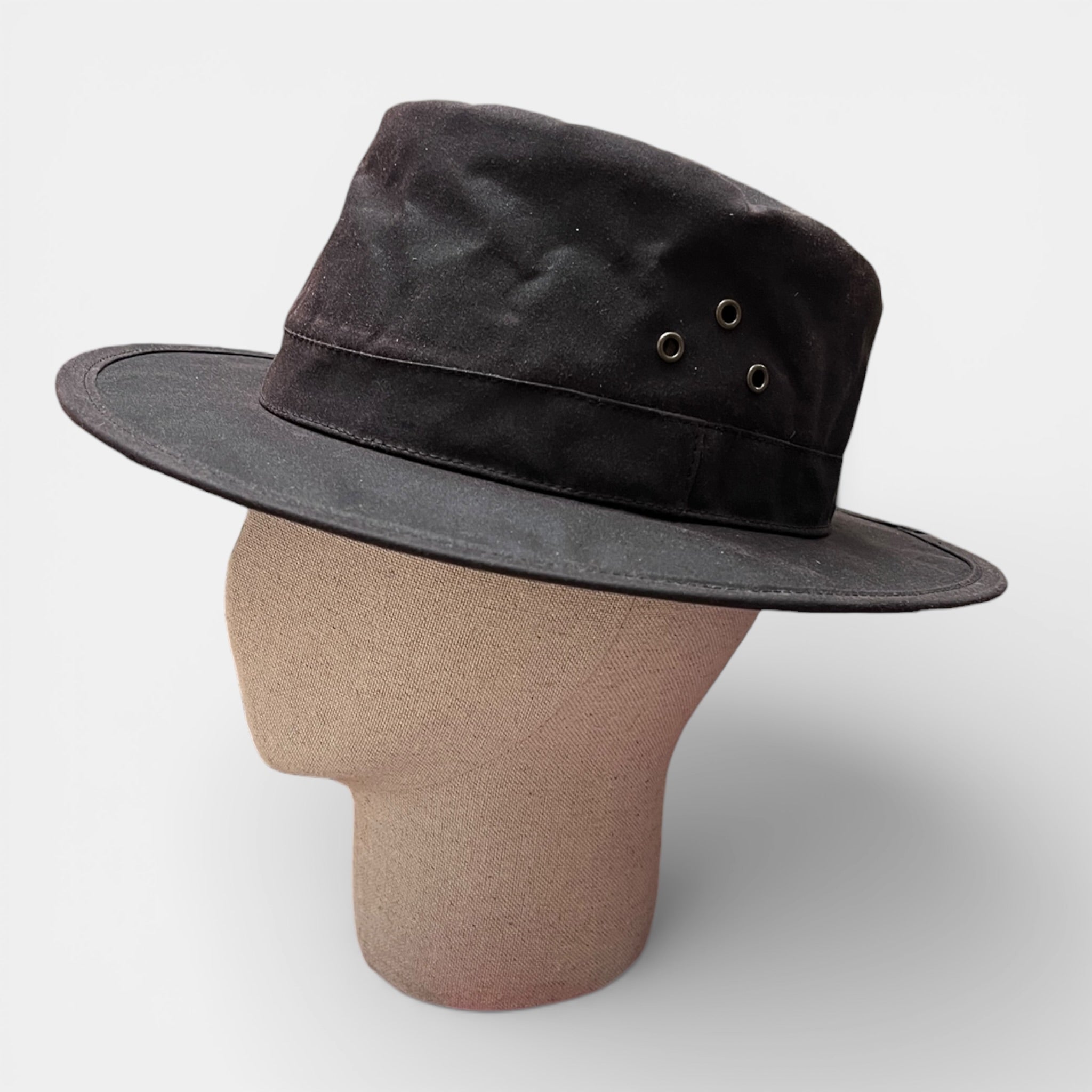 Cappello Tipo Australia In Cotone Cerato Impermeabile - Cappelleria Bacca