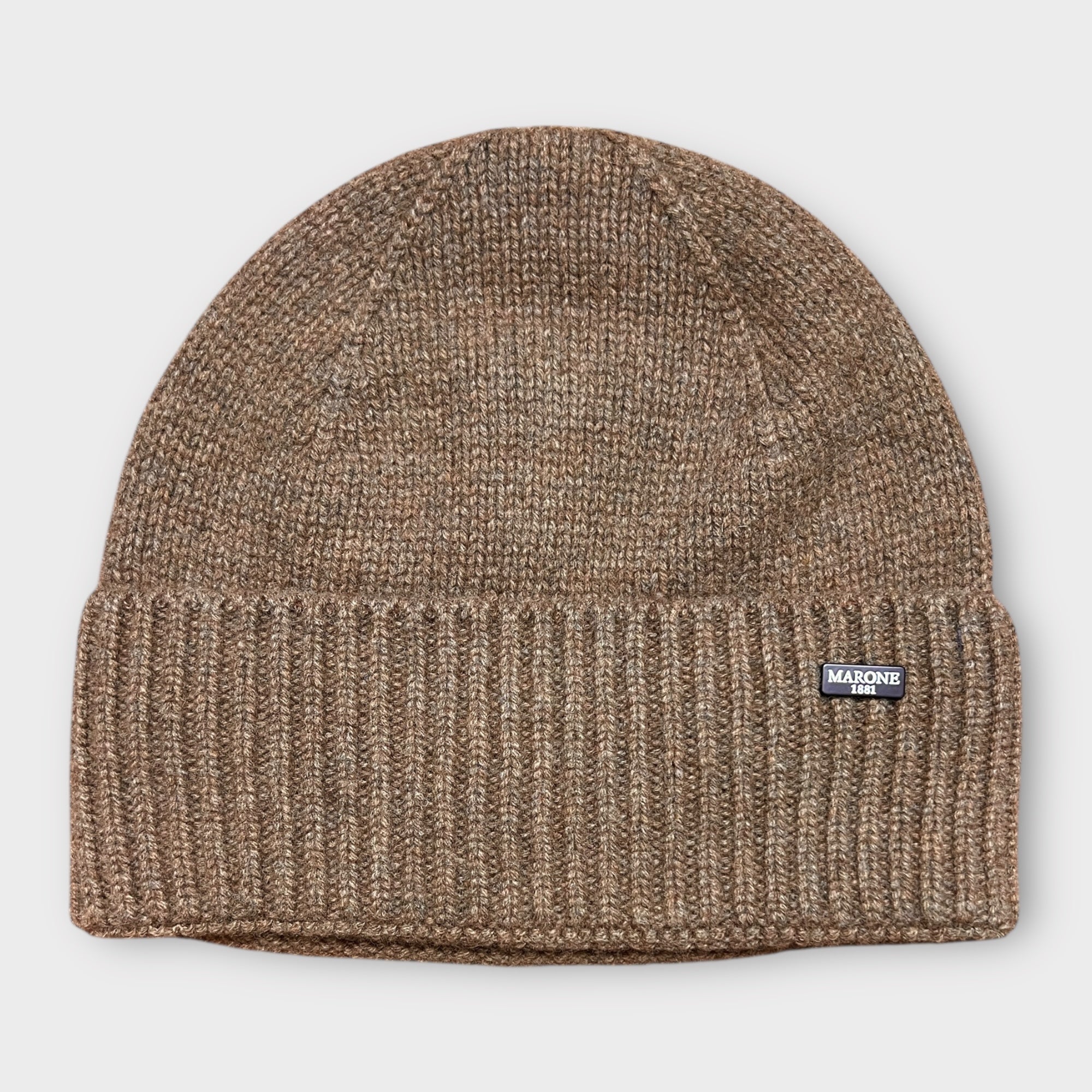 Berretto Unisex Con Risvolto In Puro Cashmere