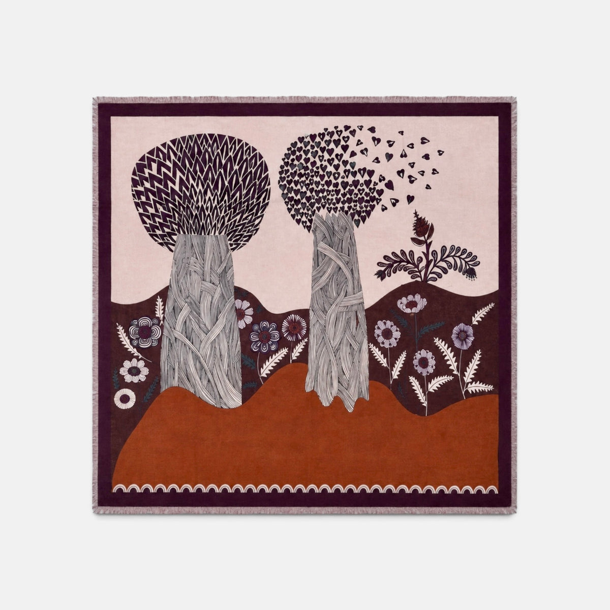Foulard Quadrato Invernale In Tessuto Sottile Di Pura Lana 100x100 cm - Cappelleria Bacca