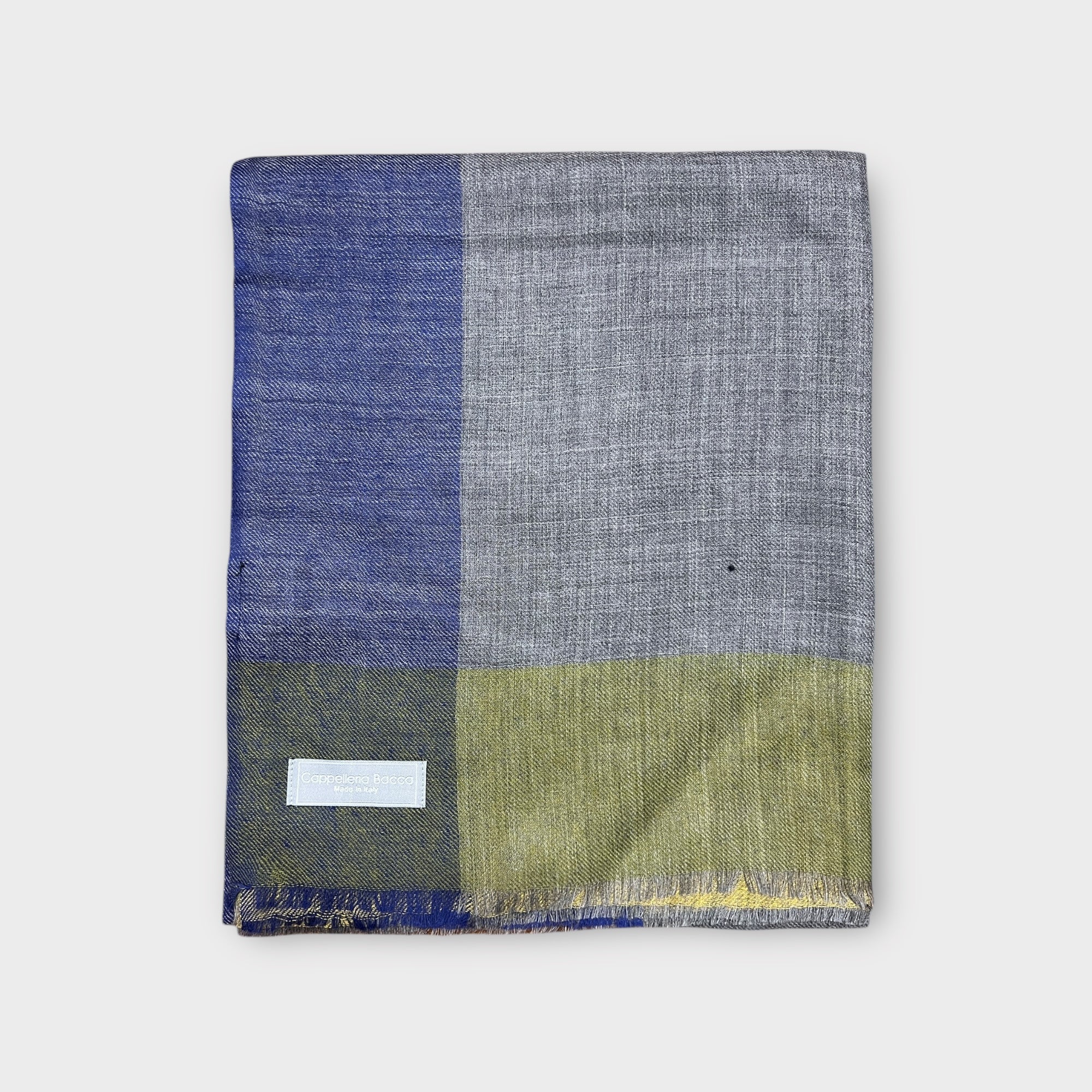 Sciarpa Unisex In Tessuto Di Pura Lana 70 cm x 200 cm Color Block