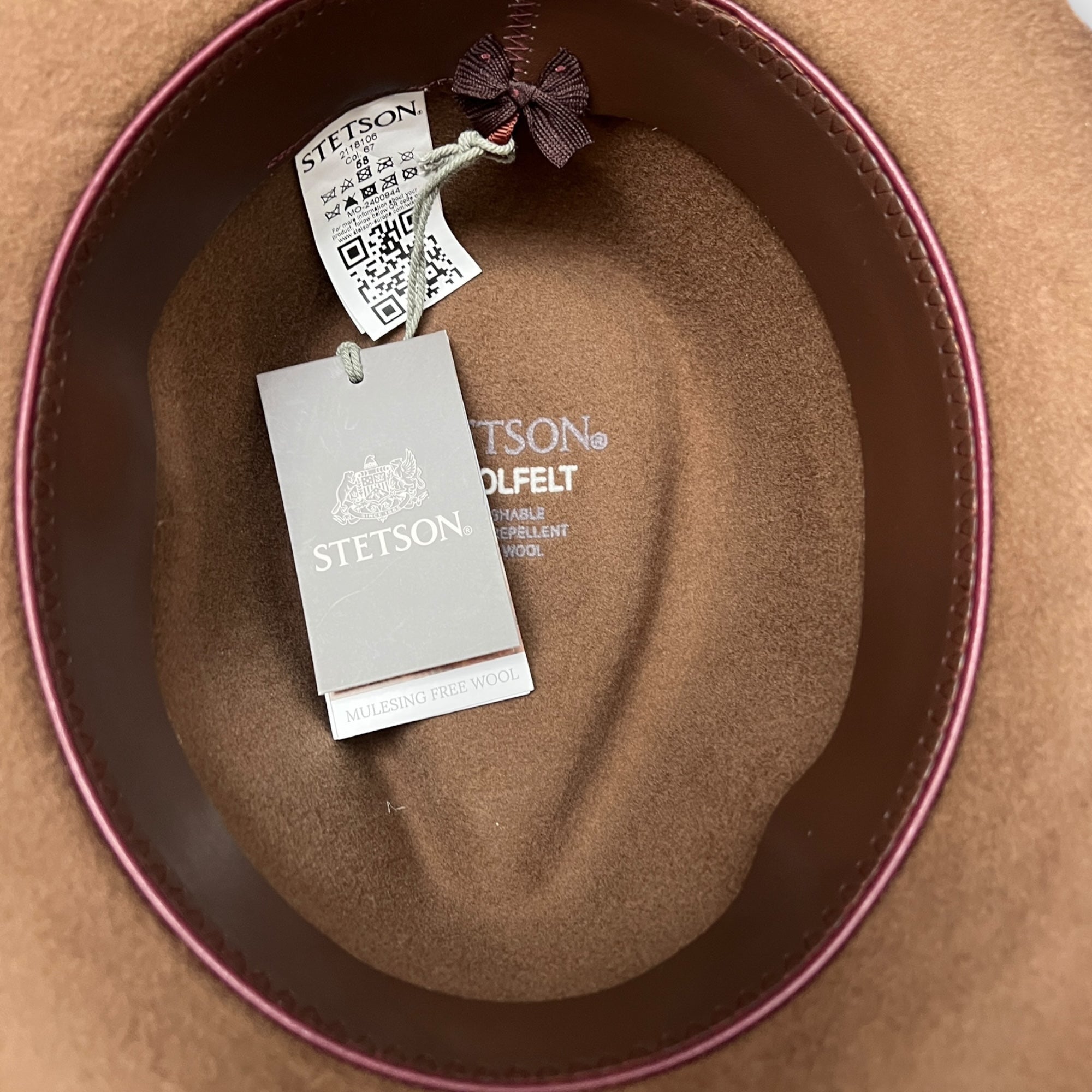 Cappello Fedora feltro Lepre Tabacco Stetson - Cappelleria Bacca