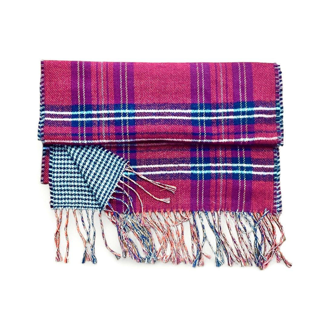 Sciarpa Scozzese Double Face Rossa