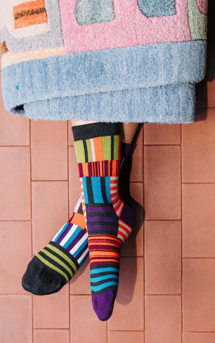 Calzini Donna Diversi Oybò Untuned Socks Patchwork - Cappelleria Bacca