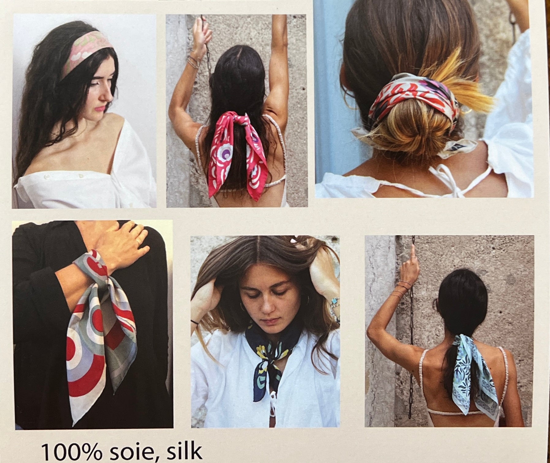 Foulard In Pura Seta 50 x 50 cm Albertine In Scatola Vintage - Cappelleria Bacca
