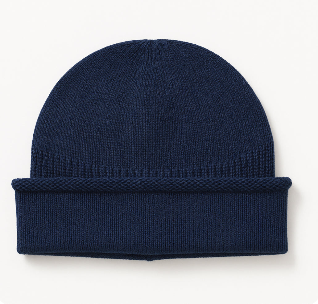 Berretto Beanie In Maglina Di Lino E Seta Mature Ha - Cappelleria Bacca