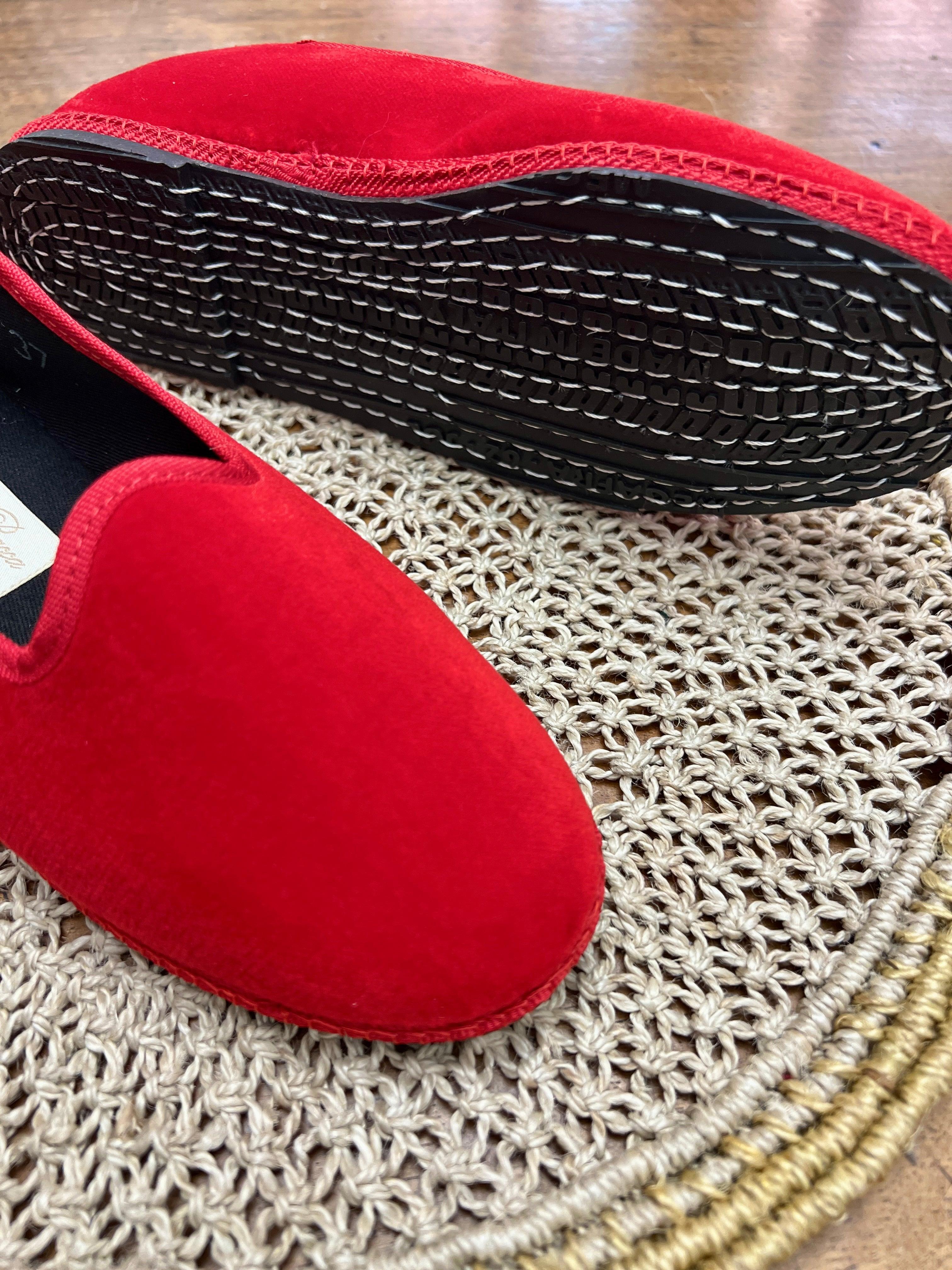 Friulane Originali In Velluto Rosso – Eleganti E Artigianali, Made In Italy - Cappelleria Bacca