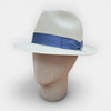 Cappello Panama Quito Originale Borsalino Ala Media Nastro Azzurro - Cappelleria Bacca