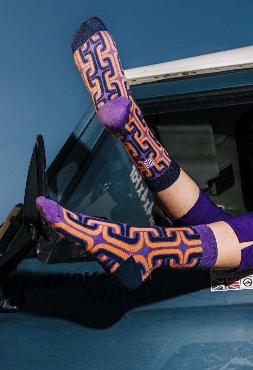 Calzini Diversi Oybo’ Untuned Socks “Chain Violet” - Cappelleria Bacca
