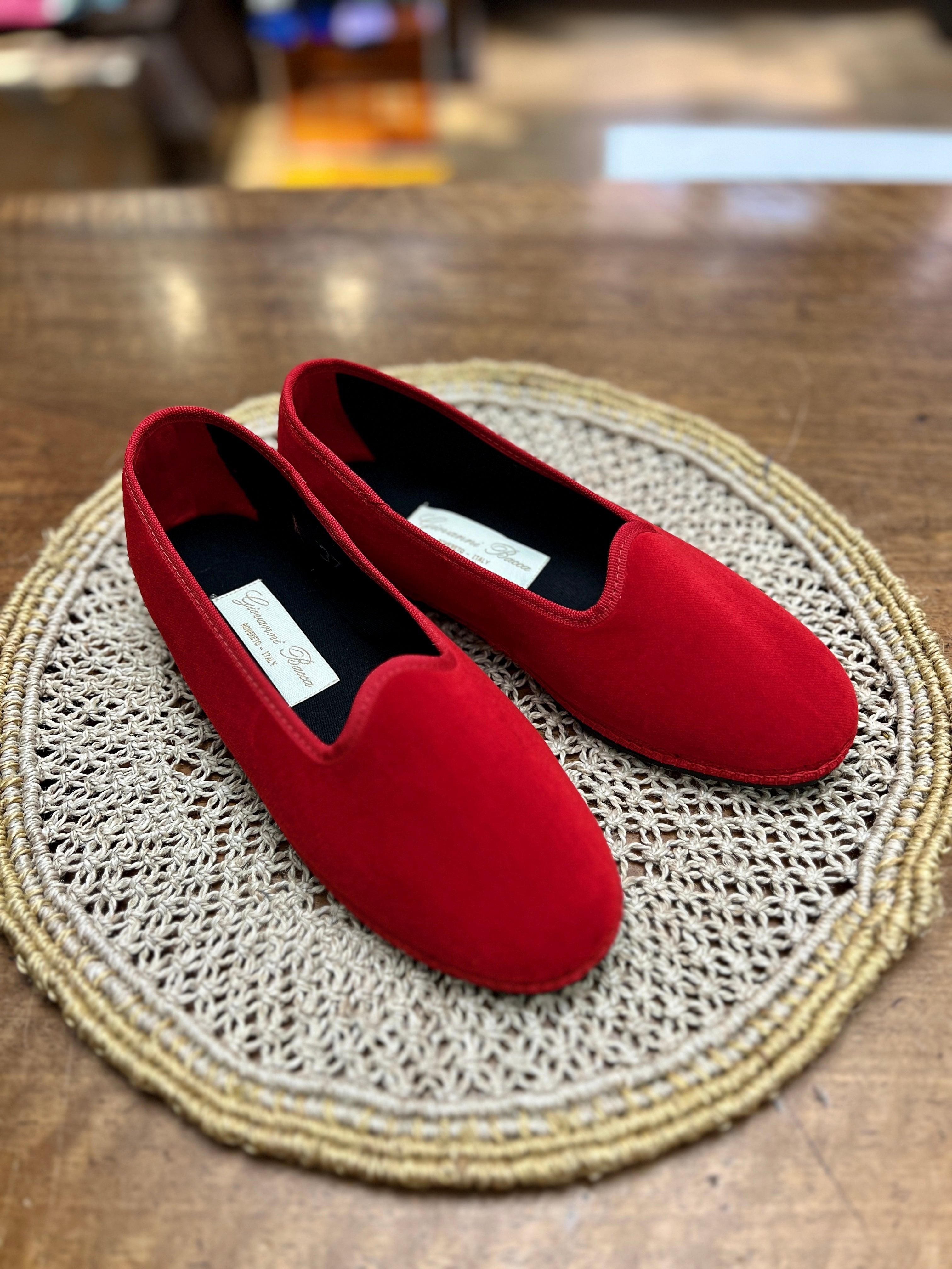 Friulane Originali In Velluto Rosso – Eleganti E Artigianali, Made In Italy - Cappelleria Bacca
