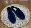 Friulane Originali Modello Sabot In Velluto Blu - Fatte a Mano - Cappelleria Bacca