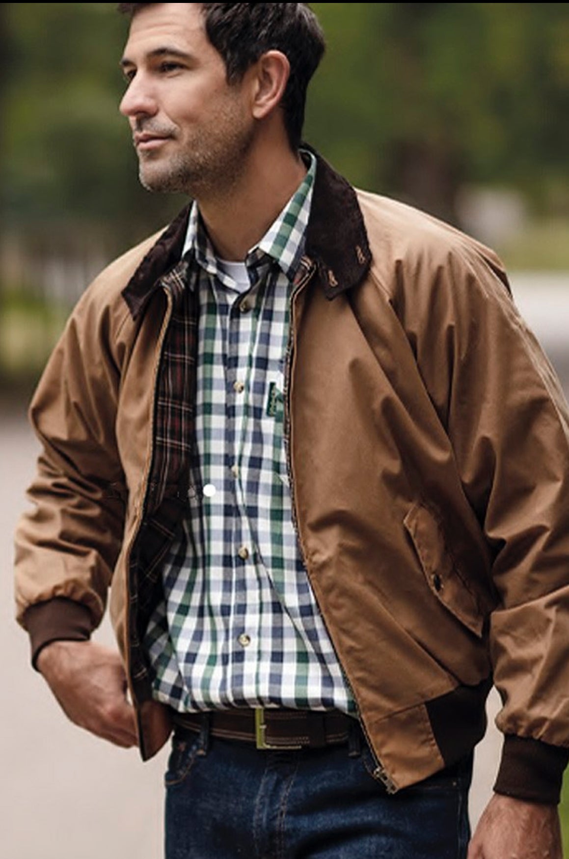 Giacca In Cotone Cerato Harrington Oxford Blue - Cappelleria Bacca