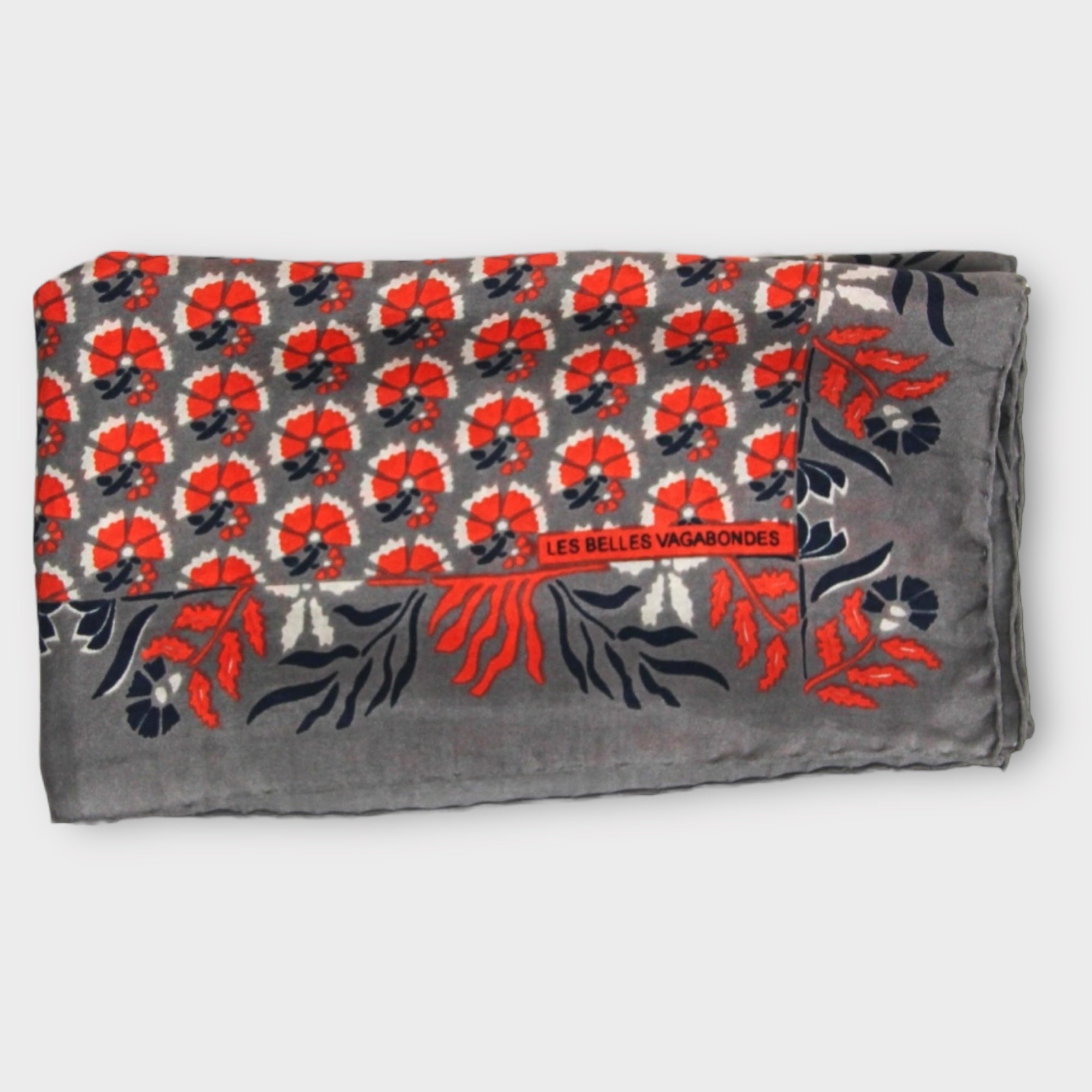 Foulard In Pura Seta 50 x 50 cm Augustine In Scatola Vintage - Cappelleria Bacca