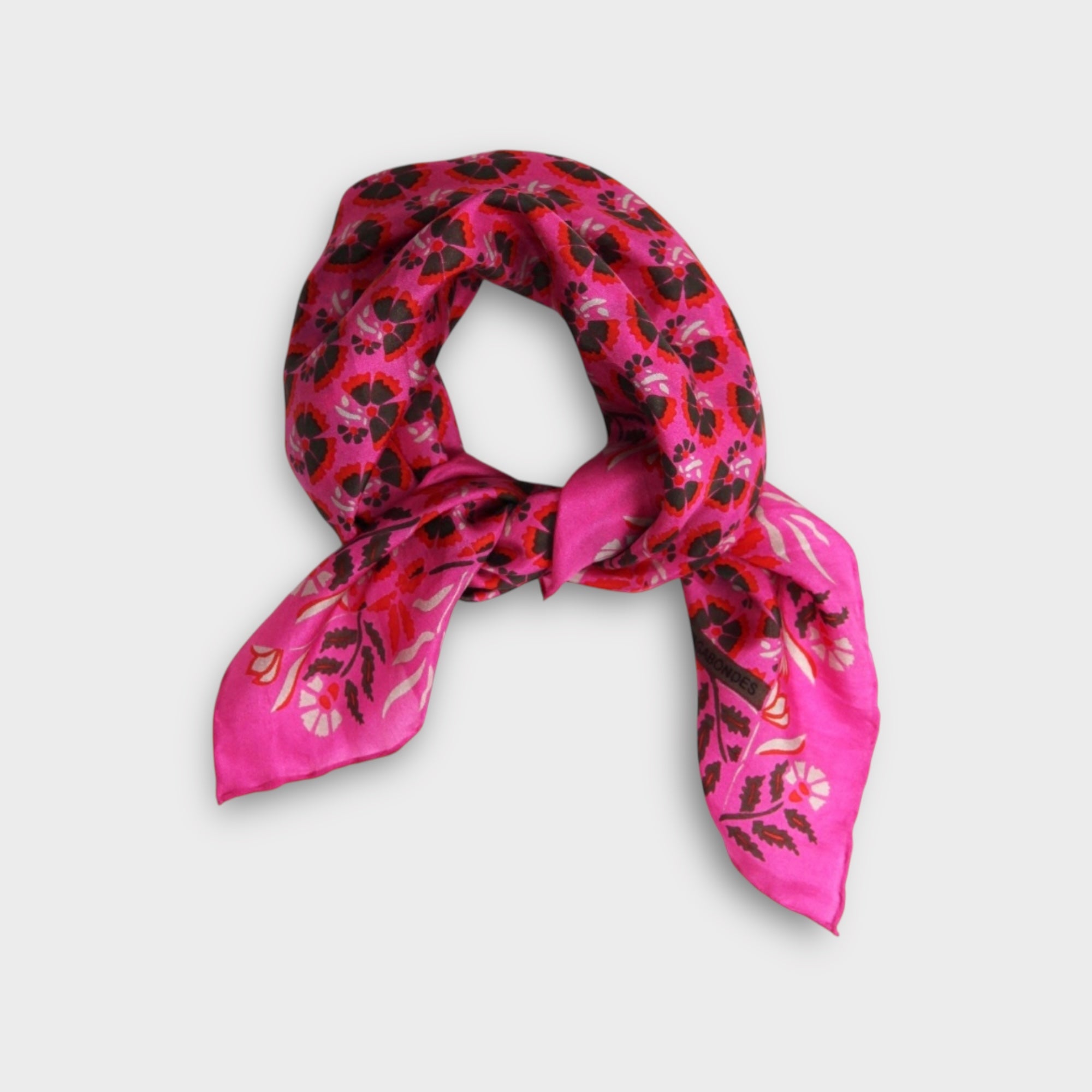Foulard In Pura Seta 50 x 50 cm Augustine In Scatola Vintage - Cappelleria Bacca