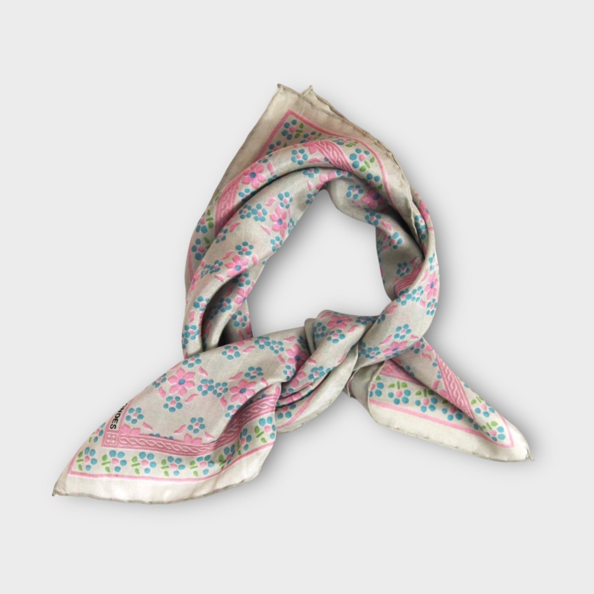 Foulard In Pura Seta 50 x 50 cm Natasha In Scatola Vintage - Cappelleria Bacca