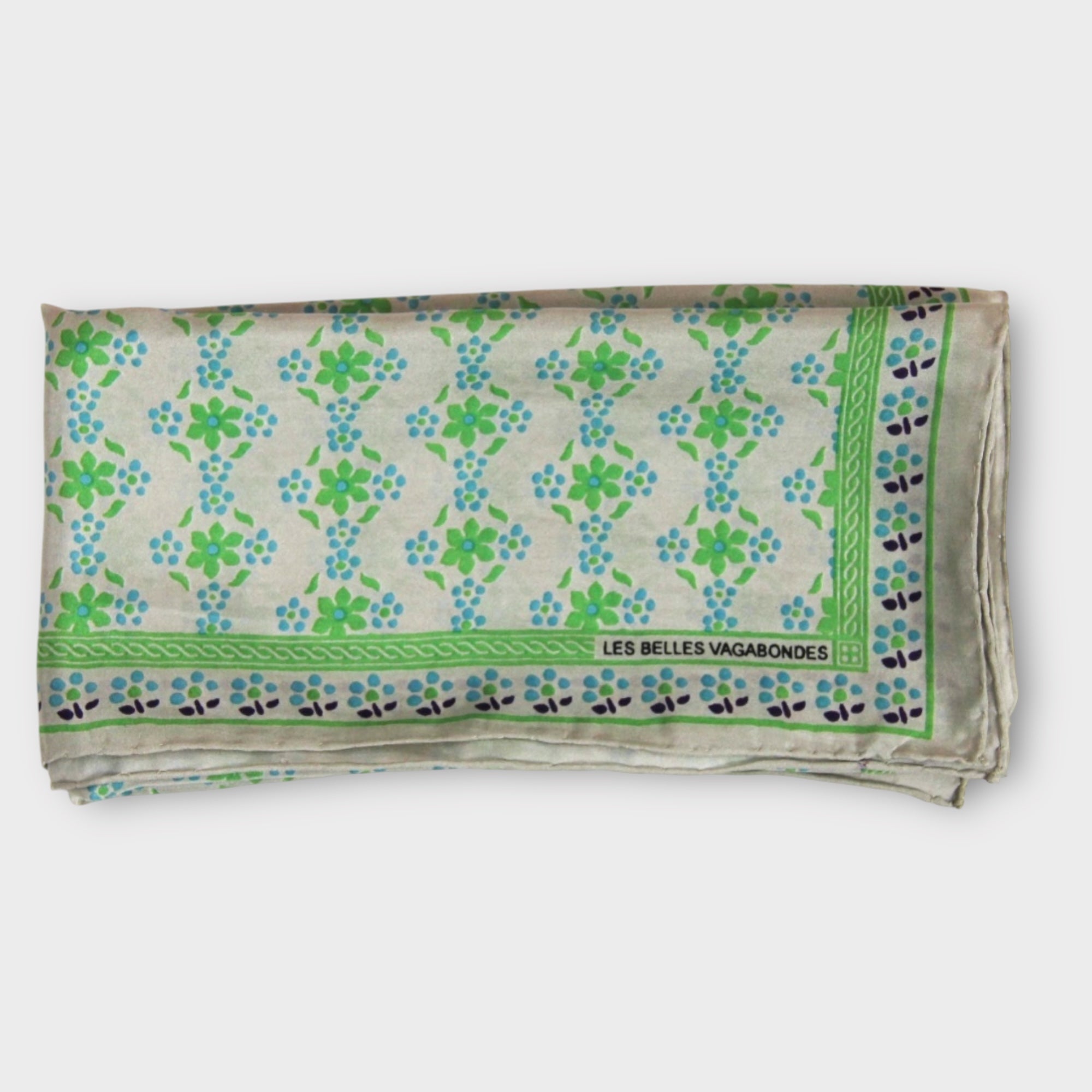 Foulard In Pura Seta 50 x 50 cm Natasha In Scatola Vintage - Cappelleria Bacca