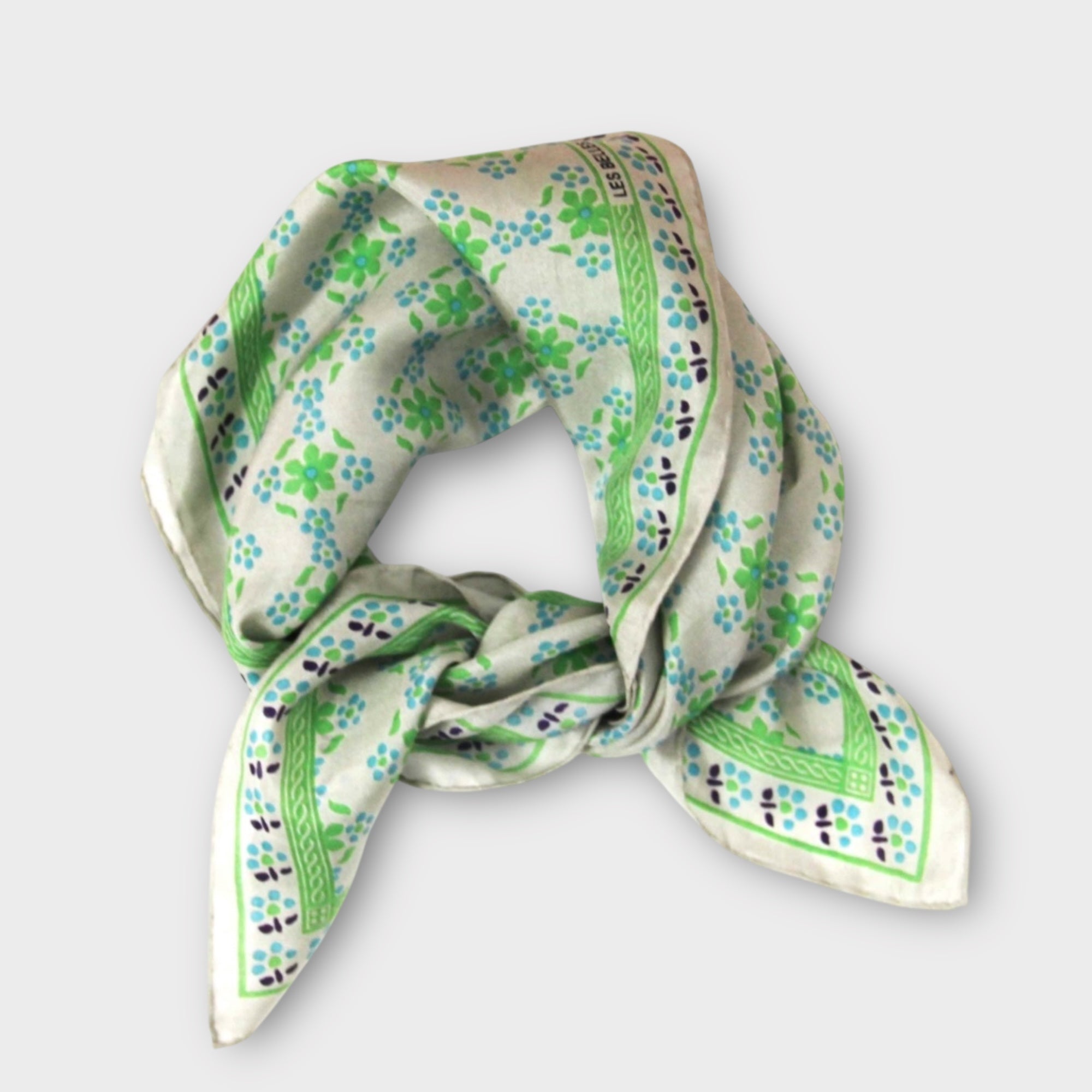 Foulard In Pura Seta 50 x 50 cm Natasha In Scatola Vintage - Cappelleria Bacca
