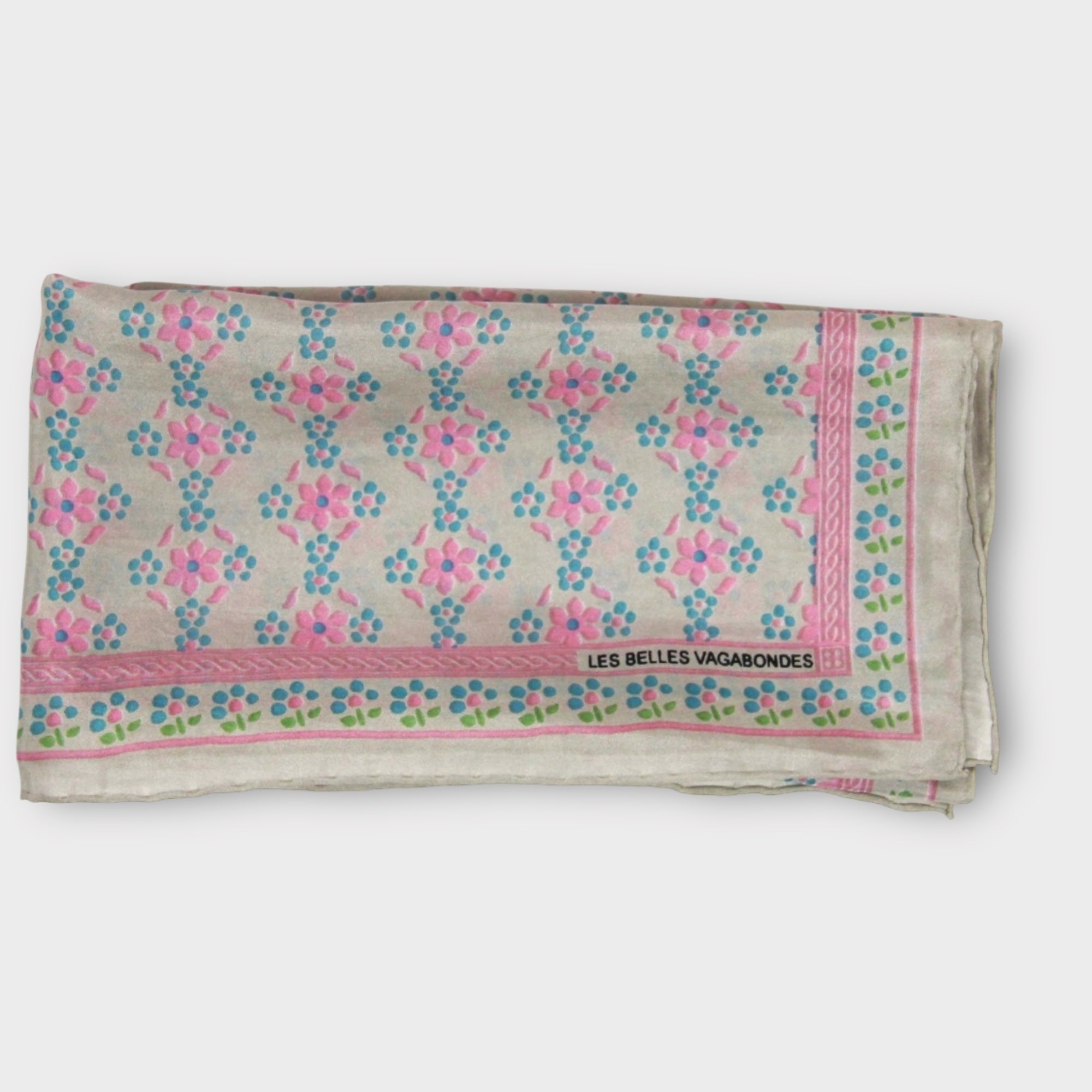 Foulard In Pura Seta 50 x 50 cm Natasha In Scatola Vintage - Cappelleria Bacca