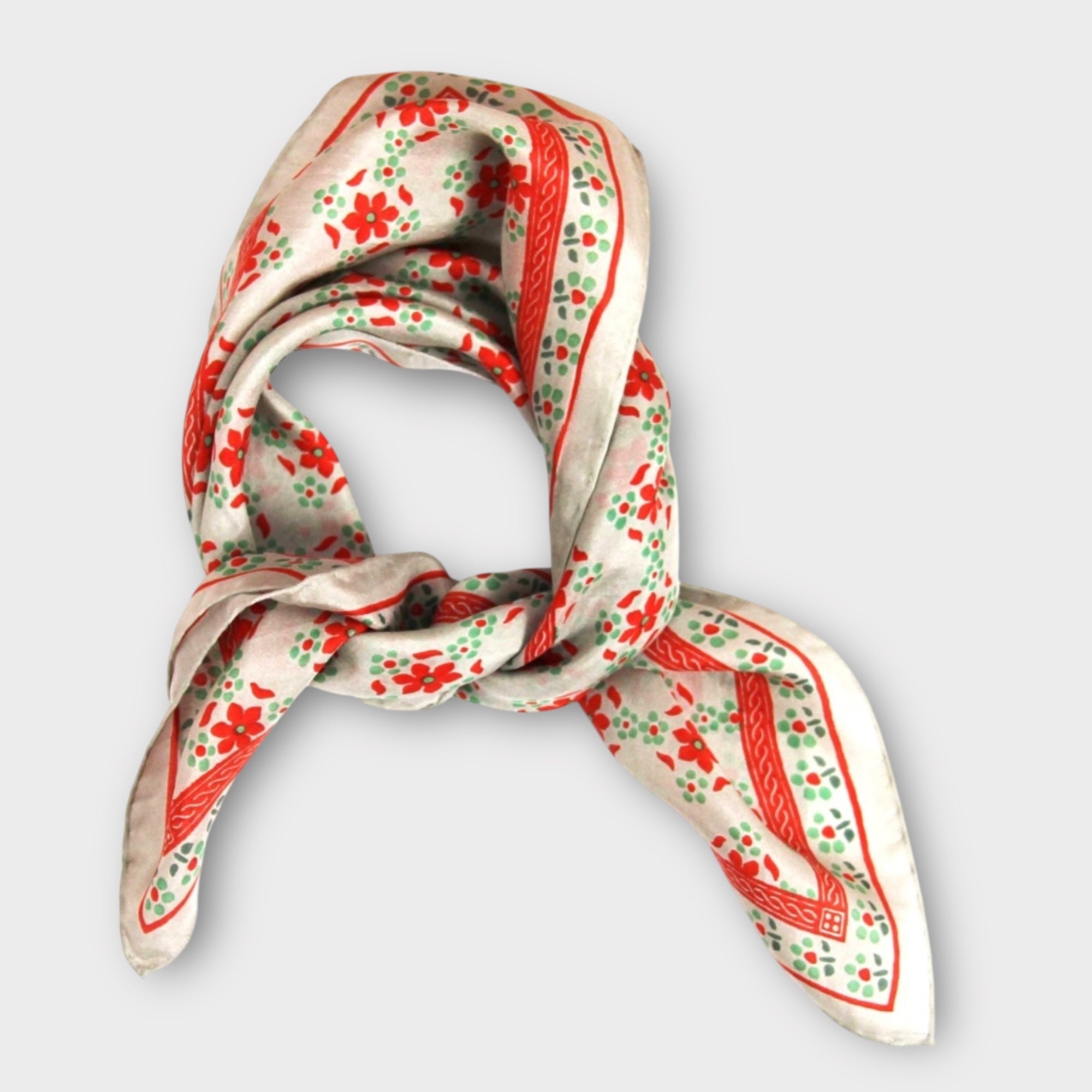 Foulard In Pura Seta 50 x 50 cm Natasha In Scatola Vintage - Cappelleria Bacca