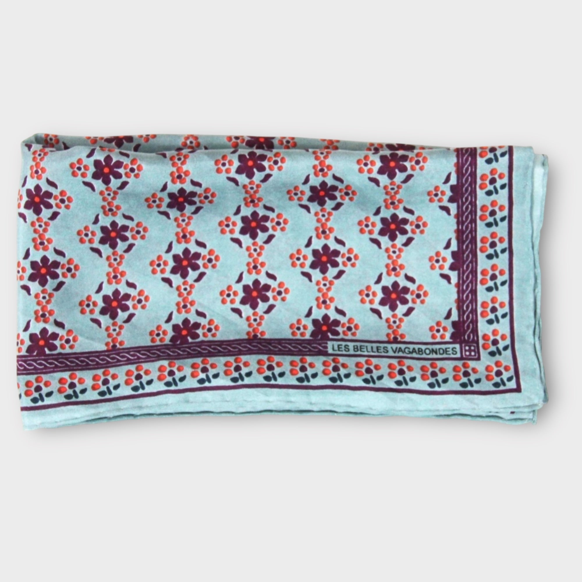 Foulard In Pura Seta 50 x 50 cm Natasha In Scatola Vintage - Cappelleria Bacca