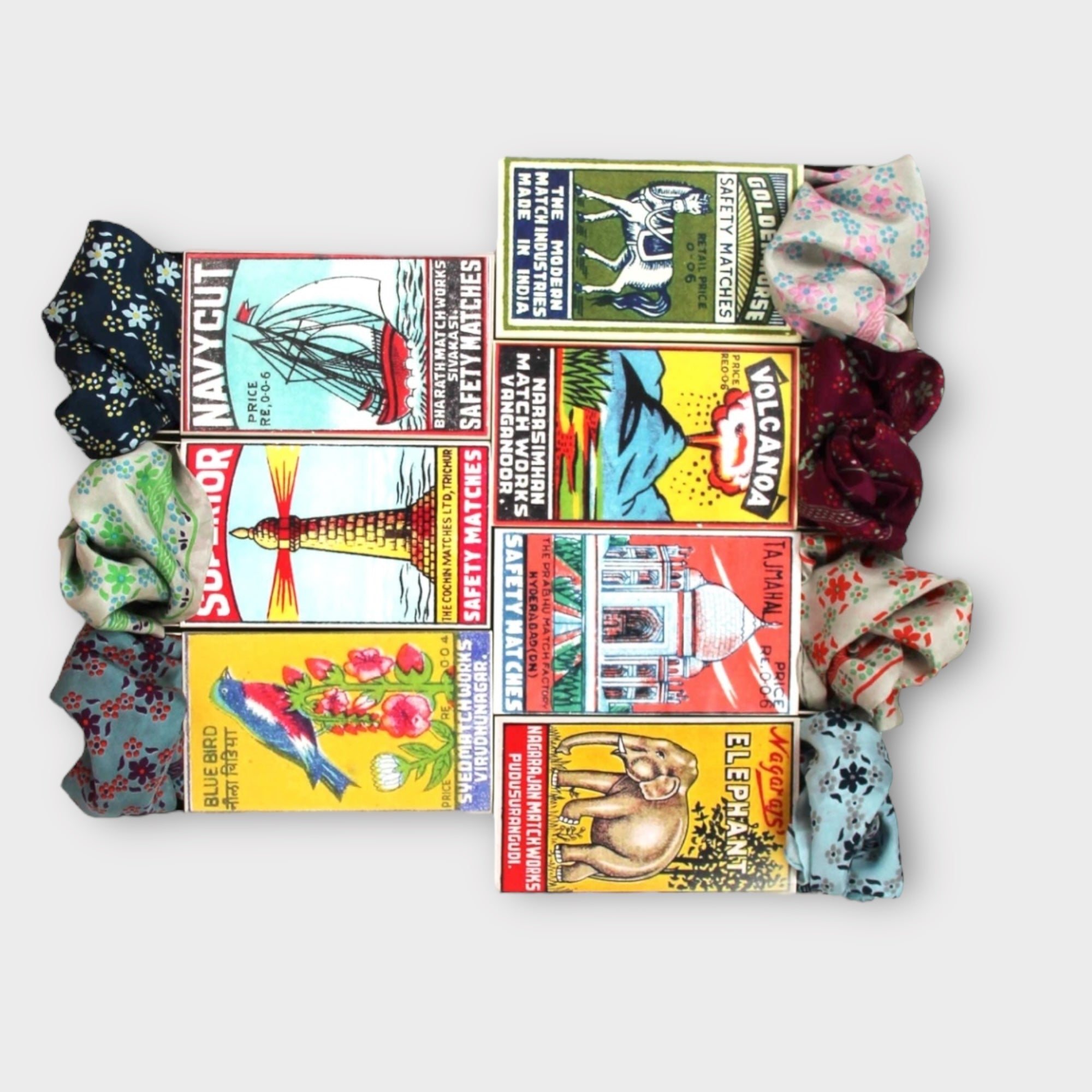 Foulard In Pura Seta 50 x 50 cm Augustine In Scatola Vintage - Cappelleria Bacca