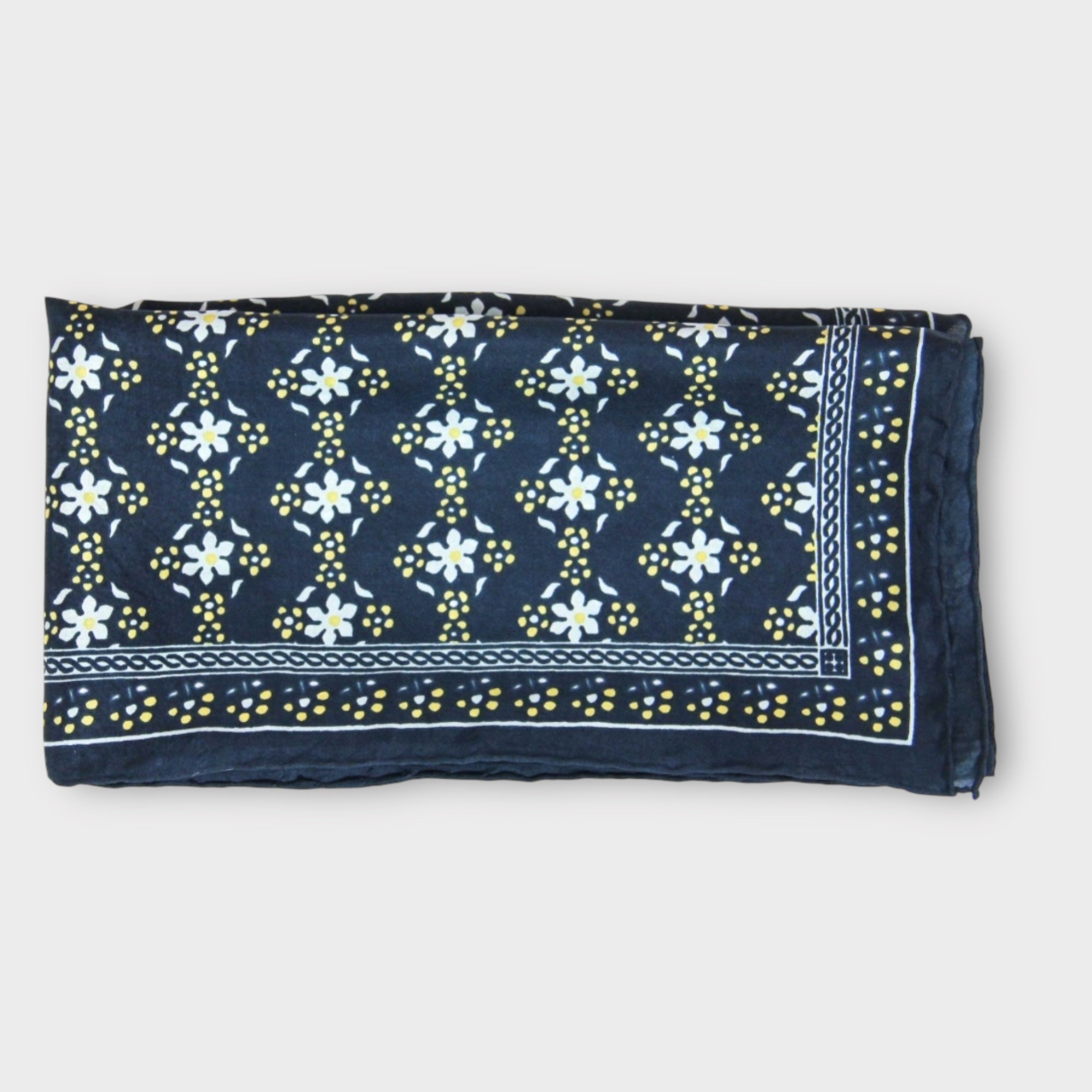 Foulard In Pura Seta 50 x 50 cm Natasha In Scatola Vintage - Cappelleria Bacca