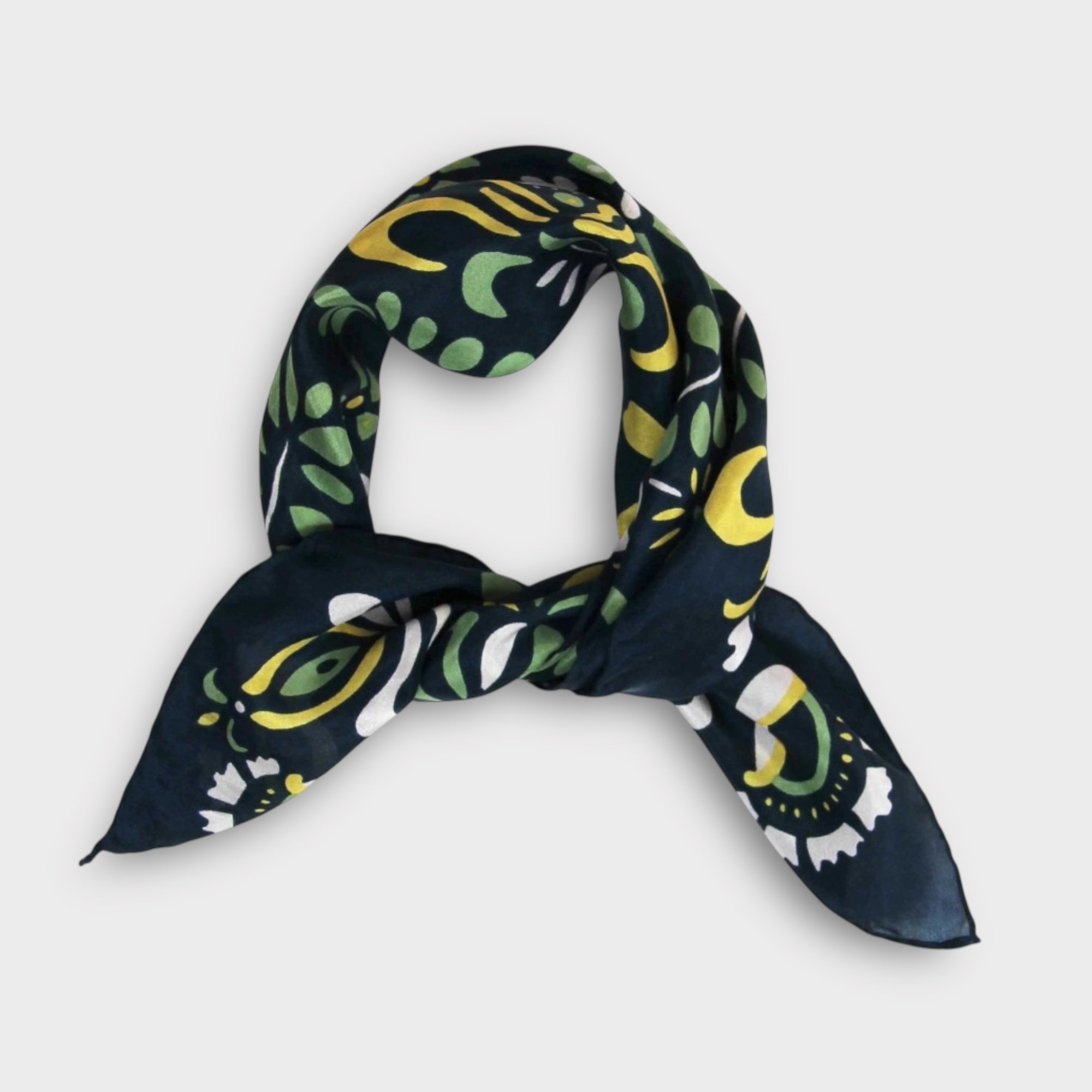 Foulard In Pura Seta 50 x 50 cm Yulia In Scatola Vintage - Cappelleria Bacca