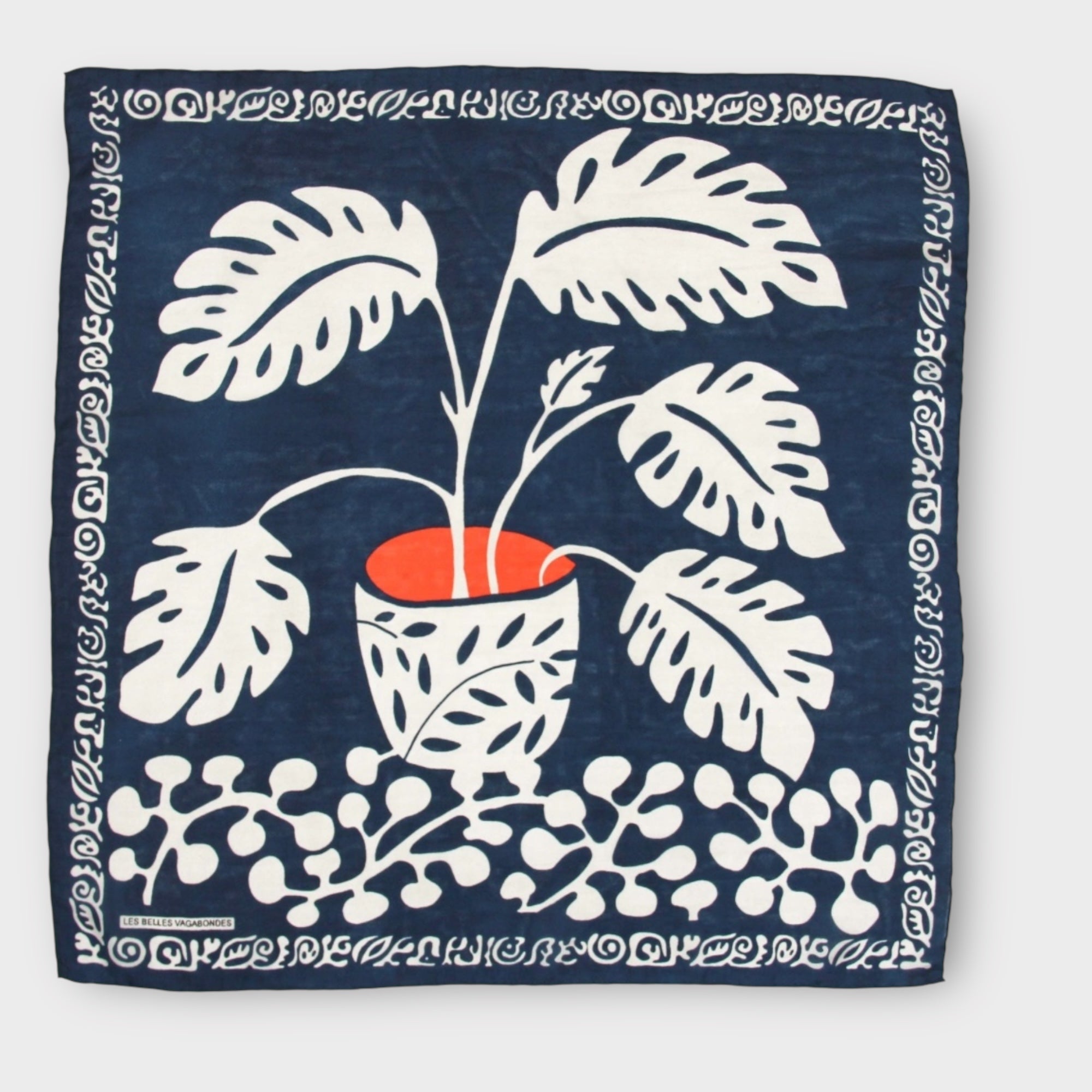 Foulard In Pura Seta 50 x 50 cm Arum In Scatola Vintage - Cappelleria Bacca