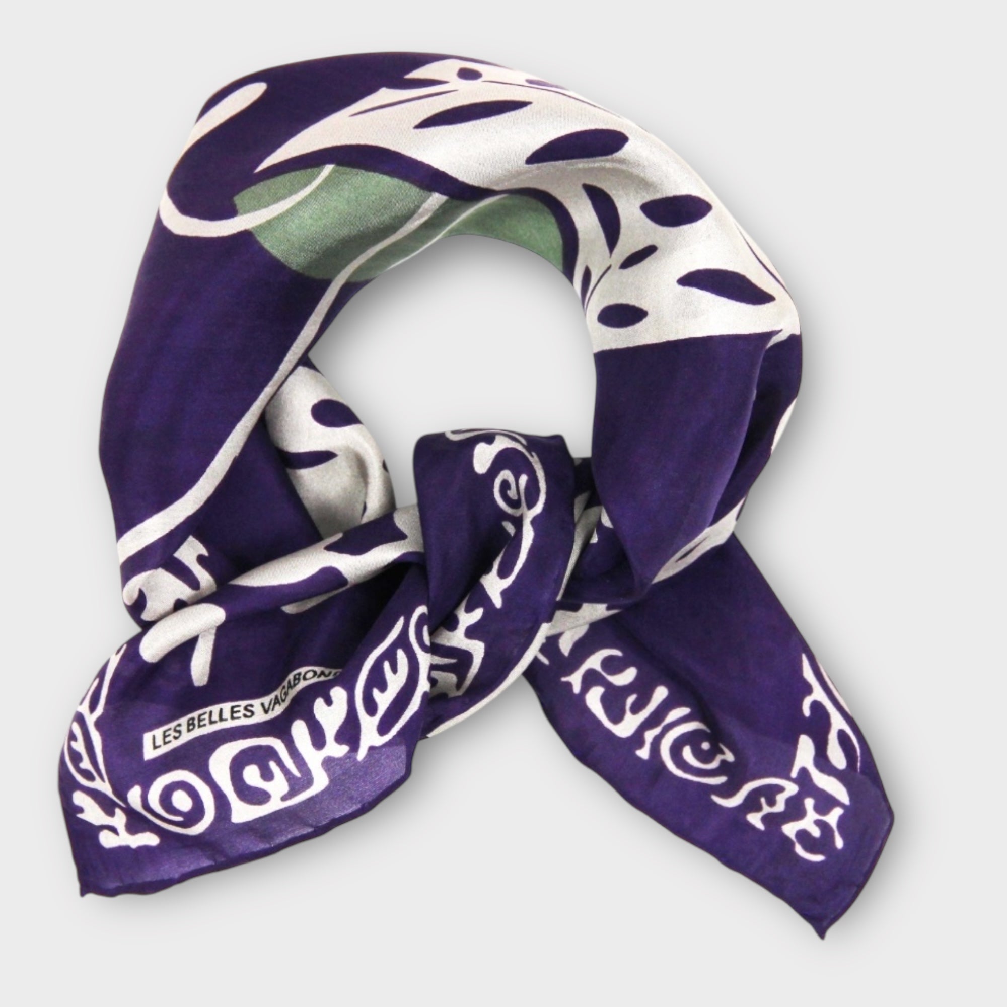 Foulard In Pura Seta 50 x 50 cm Arum In Scatola Vintage - Cappelleria Bacca