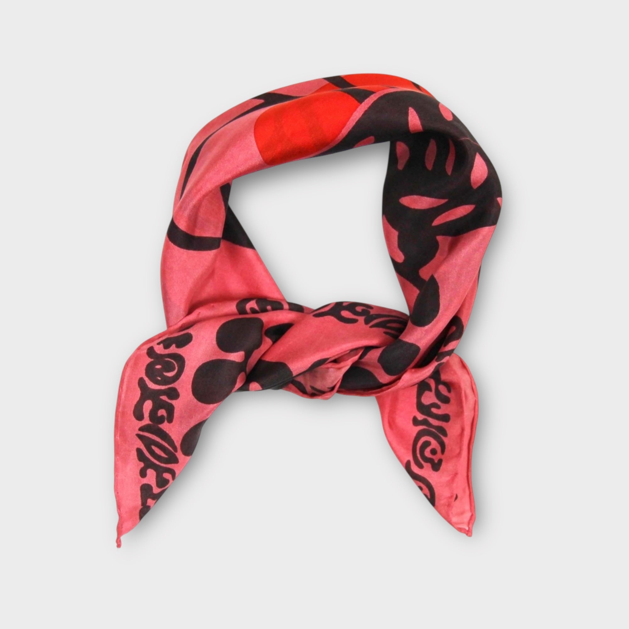 Foulard In Pura Seta 50 x 50 cm Arum In Scatola Vintage - Cappelleria Bacca