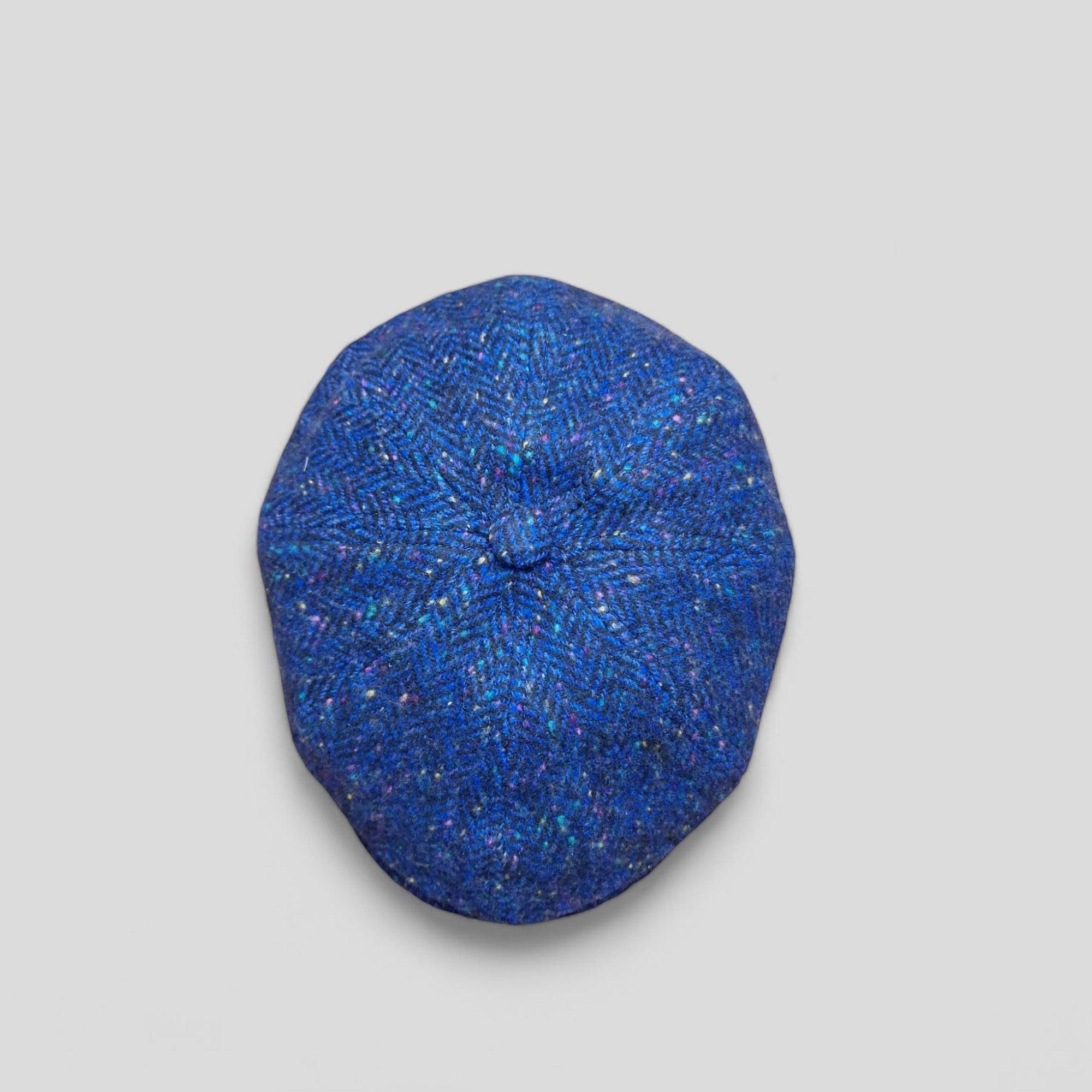 Coppola Irlandese 8 spicchi Tweed Blu Alfonso D'Este - Cappelleria Bacca