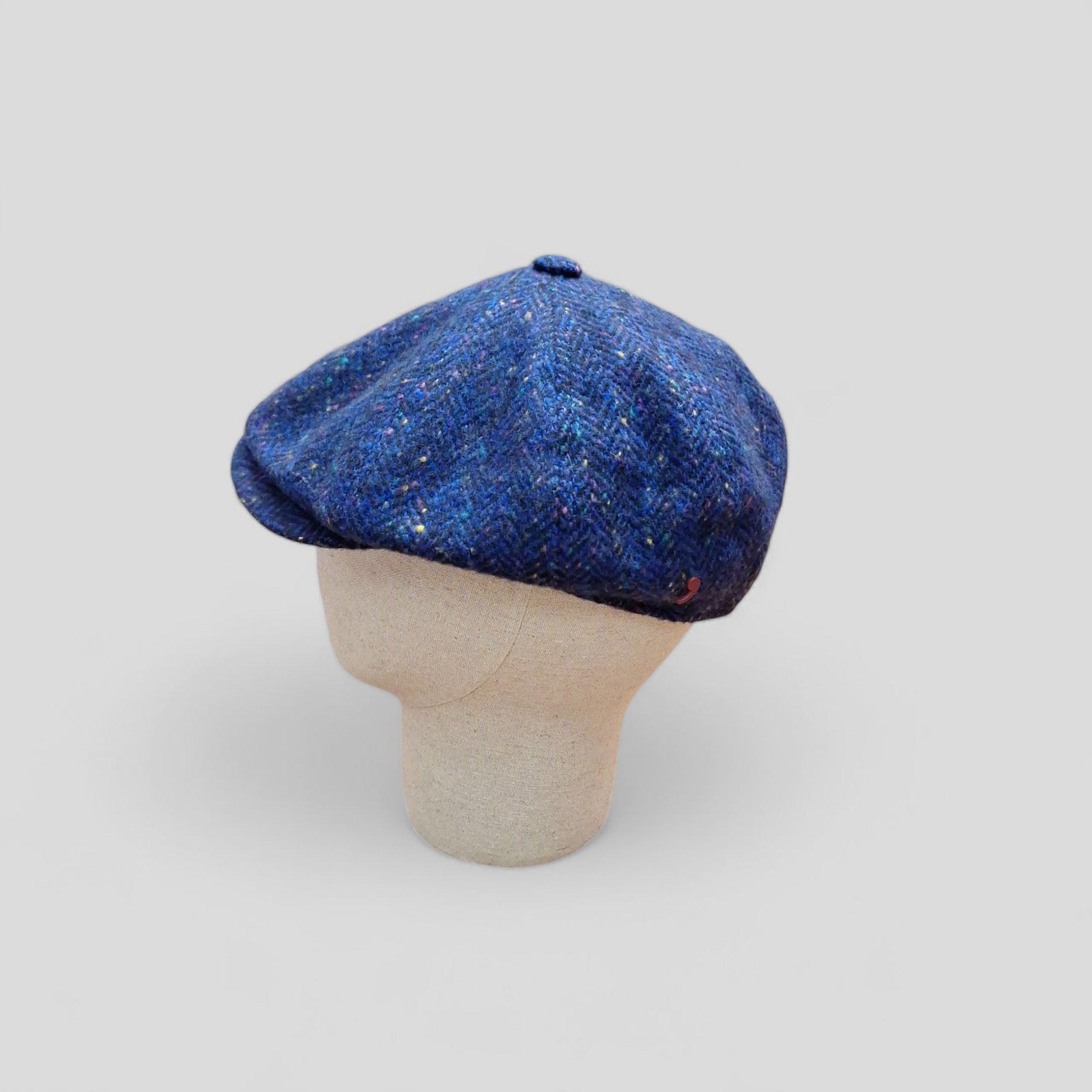 Coppola Irlandese 8 spicchi Tweed Blu Alfonso D'Este - Cappelleria Bacca