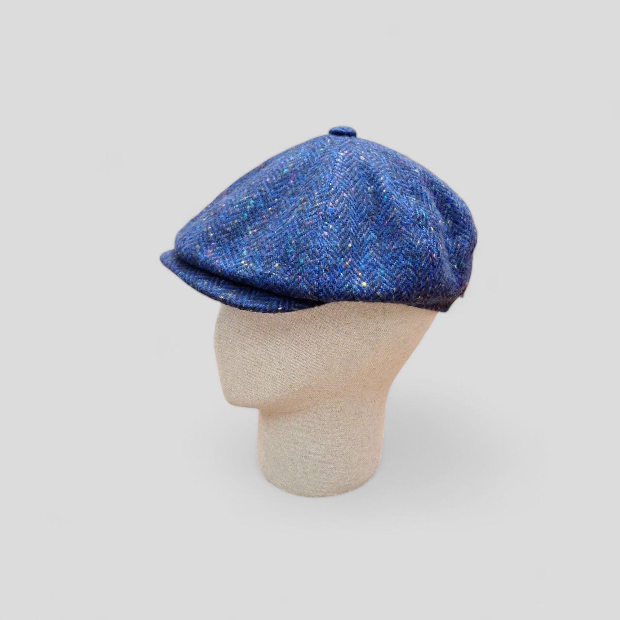 Coppola Irlandese 8 spicchi Tweed Blu Alfonso D'Este - Cappelleria Bacca