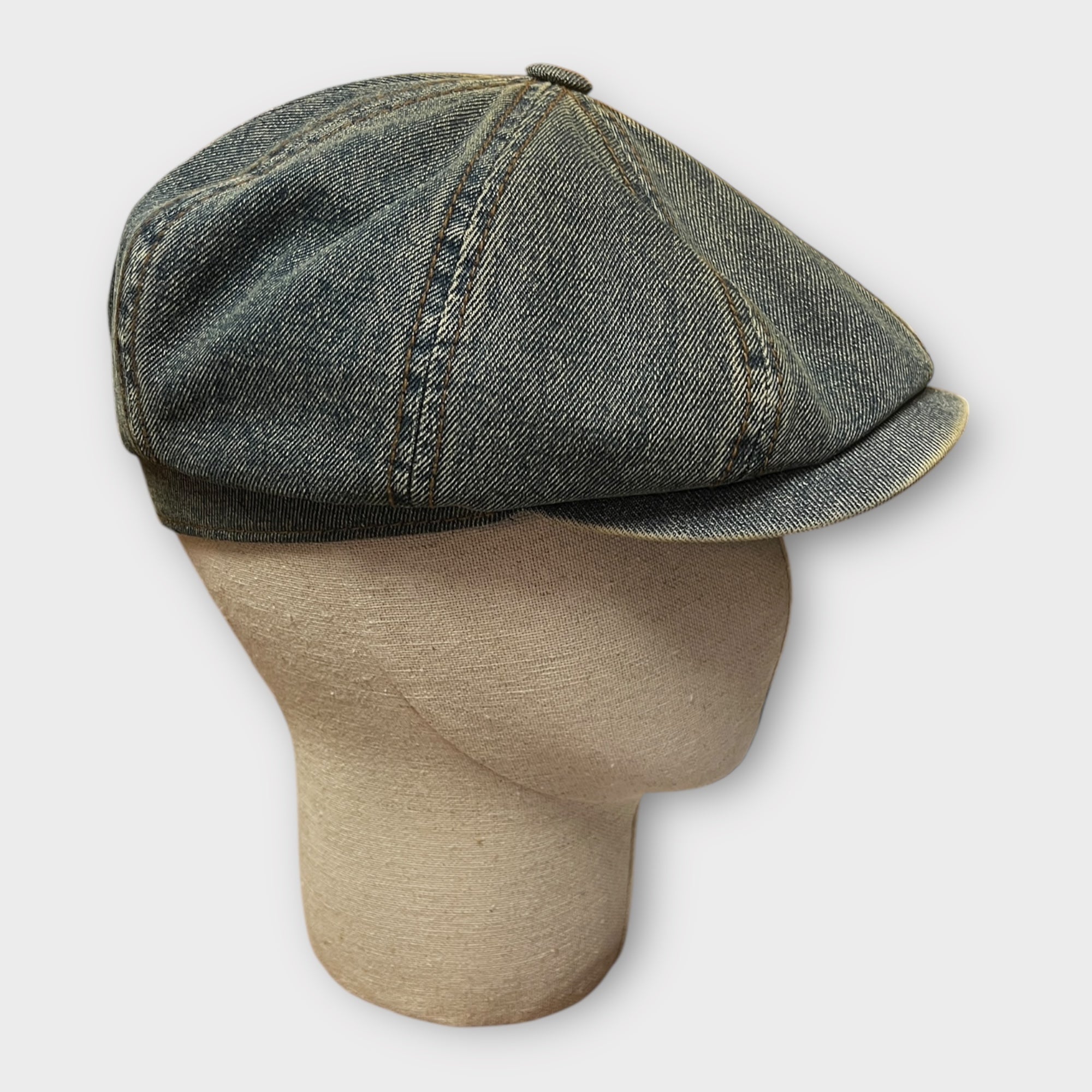 Coppola Irlandese 8 Spicchi Hatteras Denim Distressed Vintage Stetson - Cappelleria Bacca