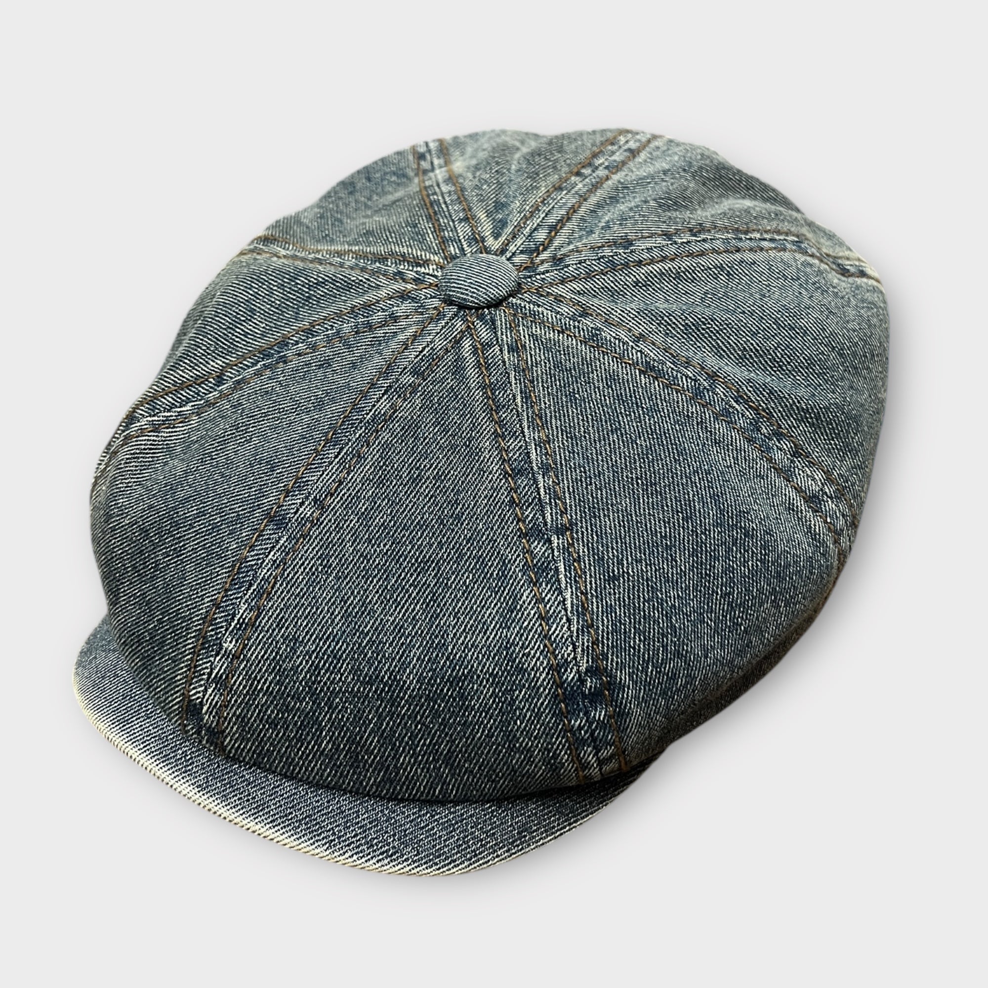 Coppola Irlandese 8 Spicchi Hatteras Denim Distressed Vintage Stetson - Cappelleria Bacca