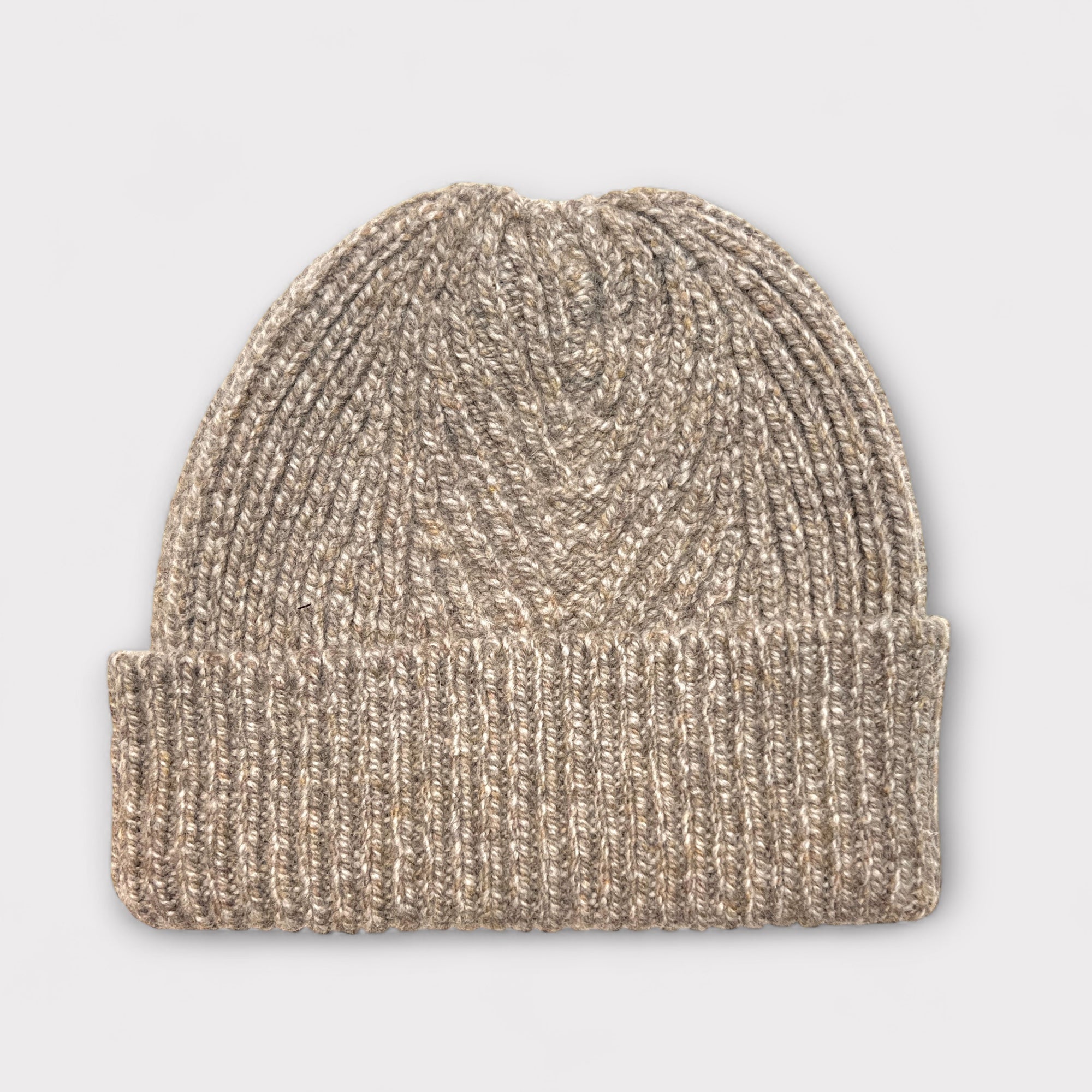Berretto In Pura Lana e Cashmere Aran Herringbone - Cappelleria Bacca