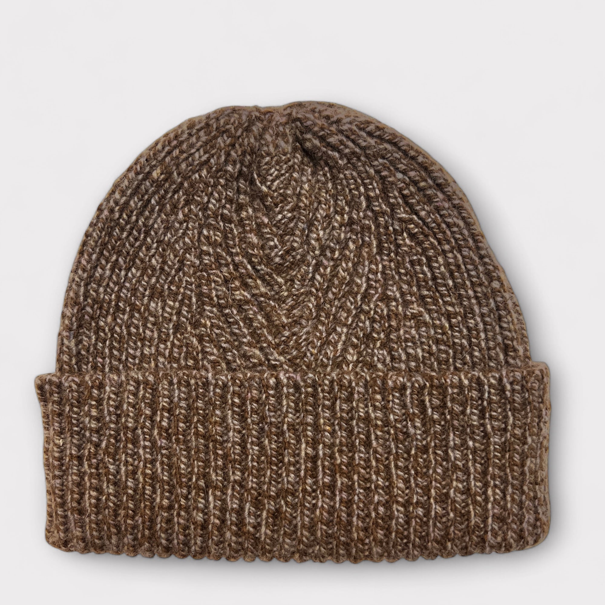 Berretto In Pura Lana e Cashmere Aran Herringbone - Cappelleria Bacca