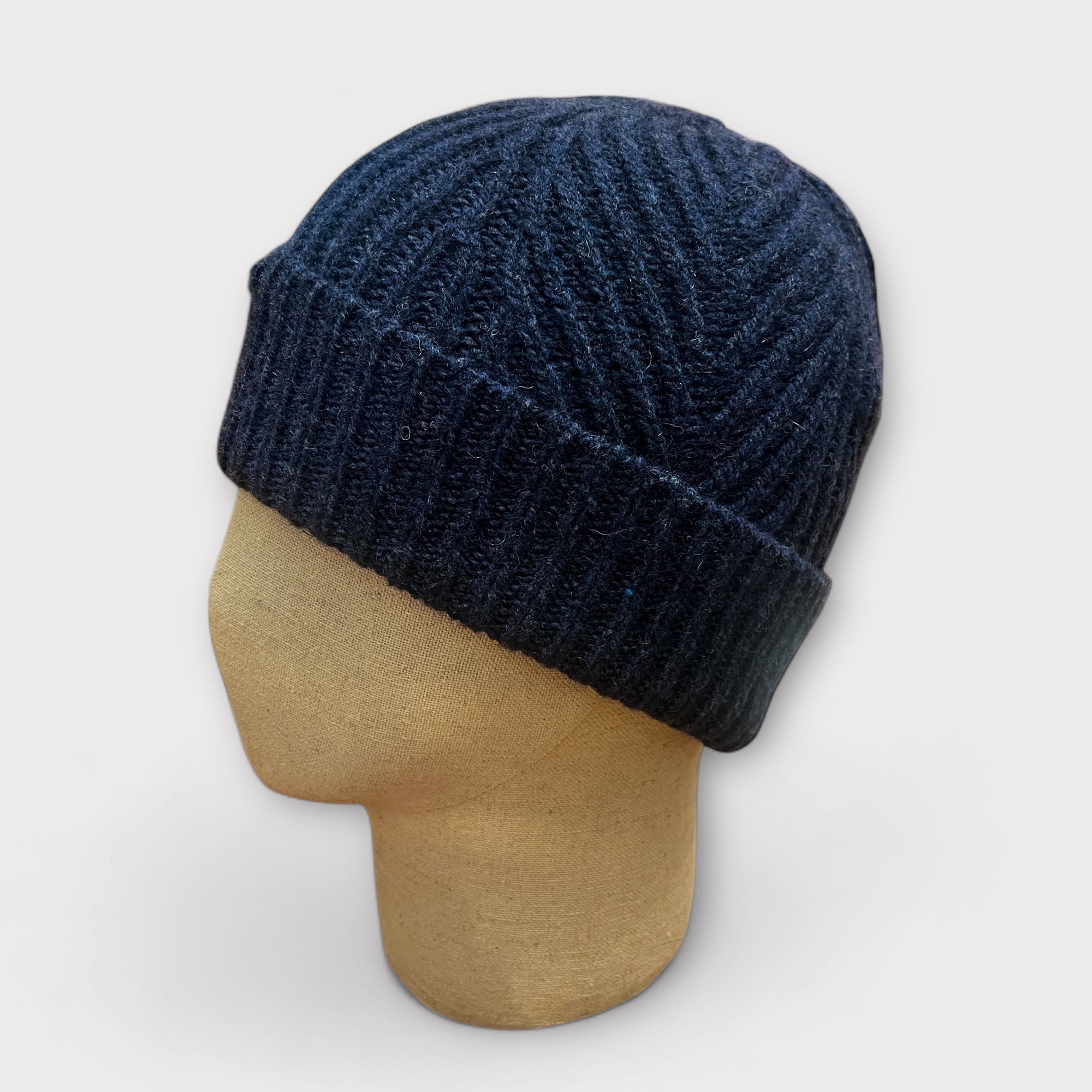 Berretto In Pura Lana e Cashmere Aran Herringbone - Cappelleria Bacca