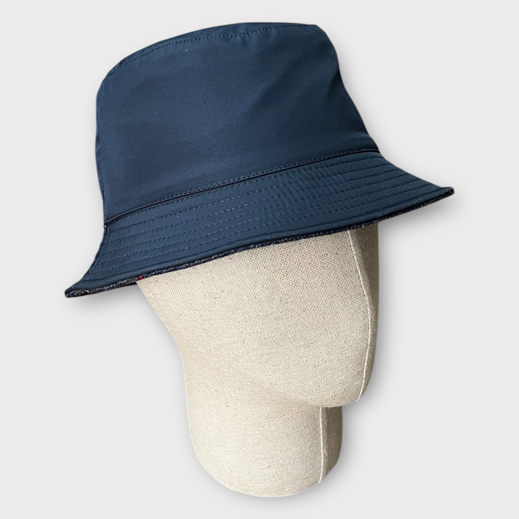 Cappello Pescatore Invernale Reversibile E Impermeabile Blu - Cappelleria Bacca