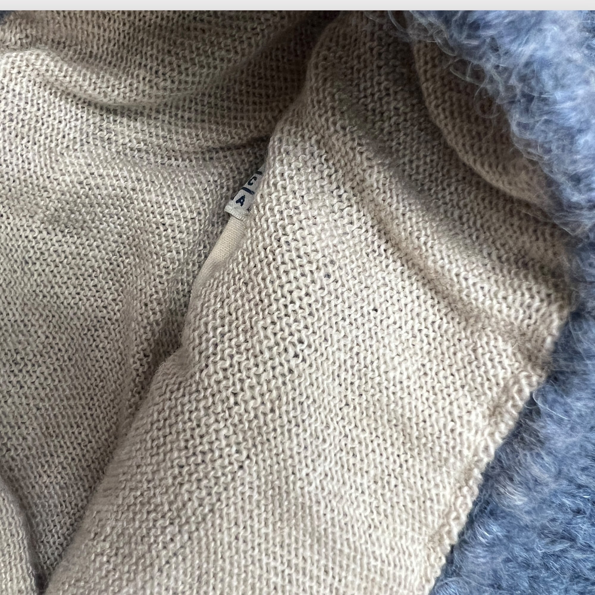 Berretto Beanie In Maglia Di Lana e Baby Alpaca