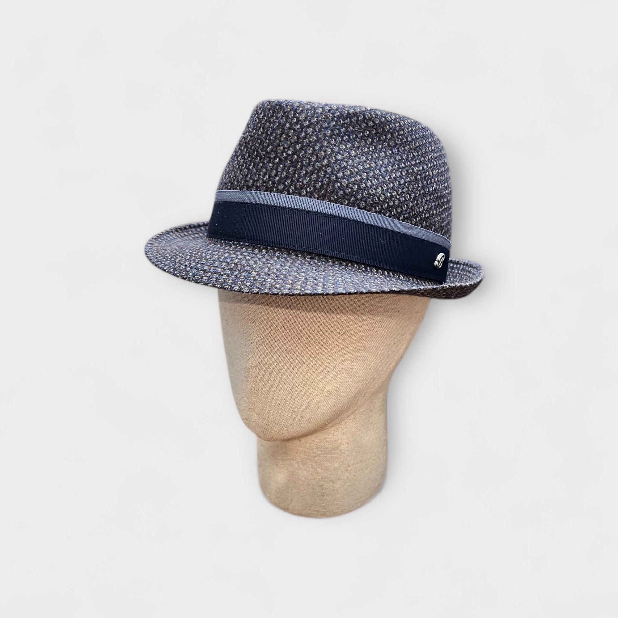 Cappello Trilby In tessuto Blu - Cappelleria Bacca