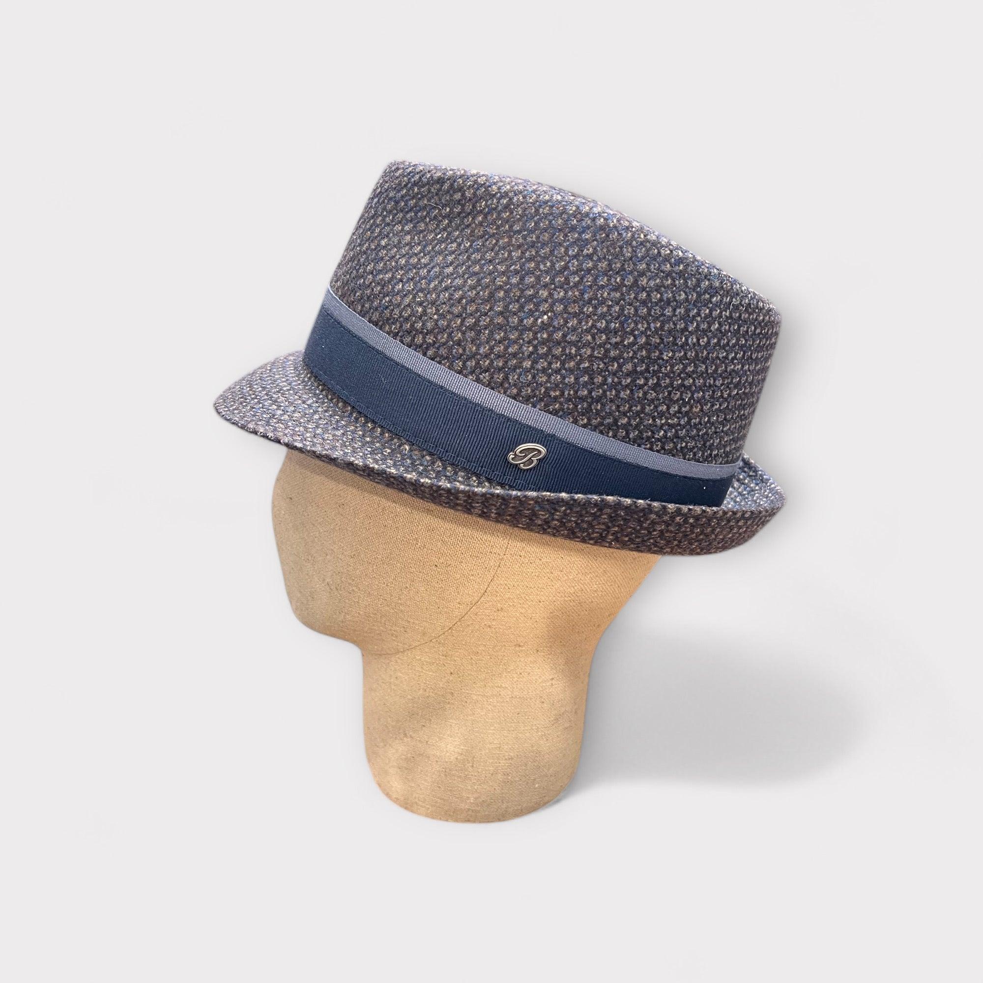 Cappello Trilby In tessuto Blu - Cappelleria Bacca