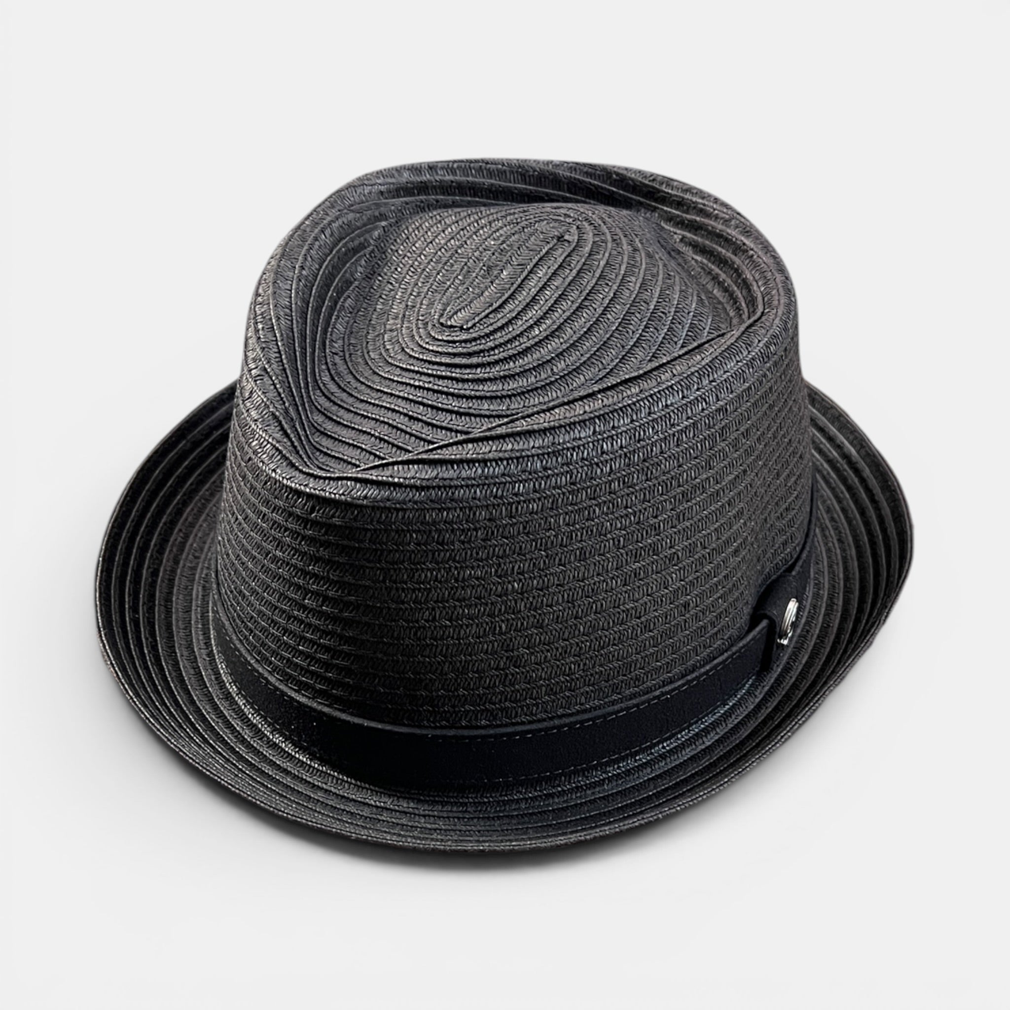 Cappello Estivo Diamante Pork Pie Nero - Cappelleria Bacca