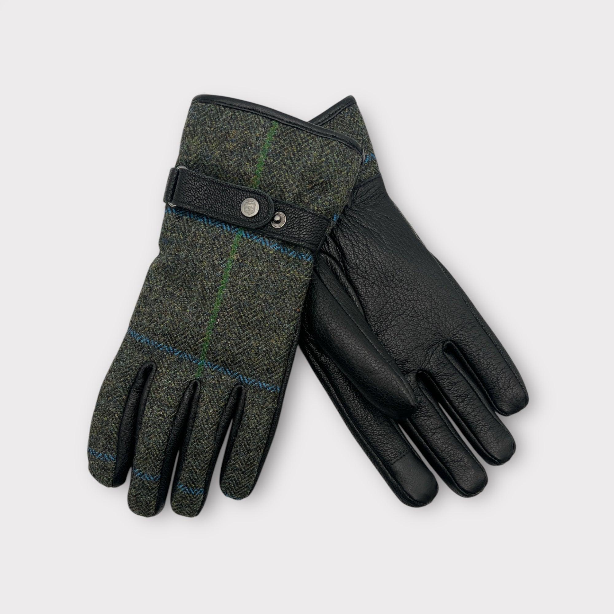 Guanti uomo in pelle e lana tweed di Failsworth - Cappelleria Bacca